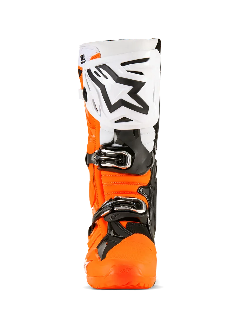 Alpinestars Tech 10 Enduro Boots Orange Fluo Black White - Image 3