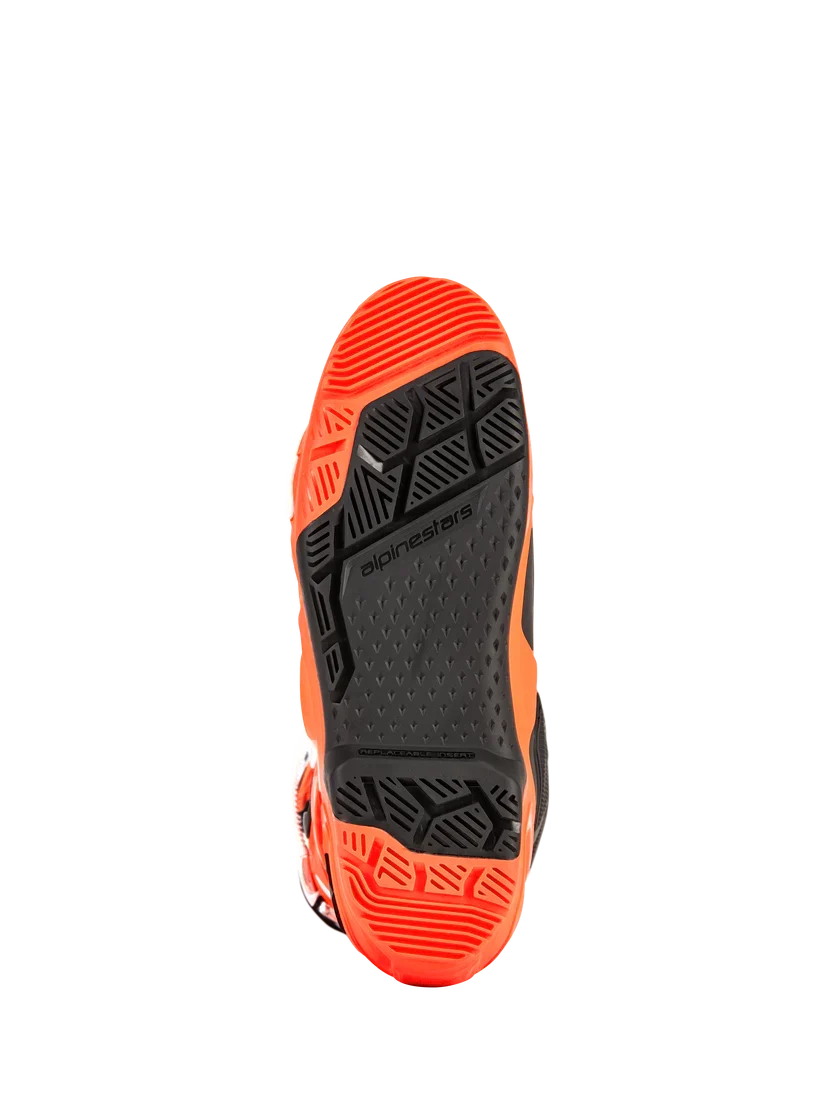 Alpinestars Tech 10 Enduro Boots Orange Fluo Black White - Image 5