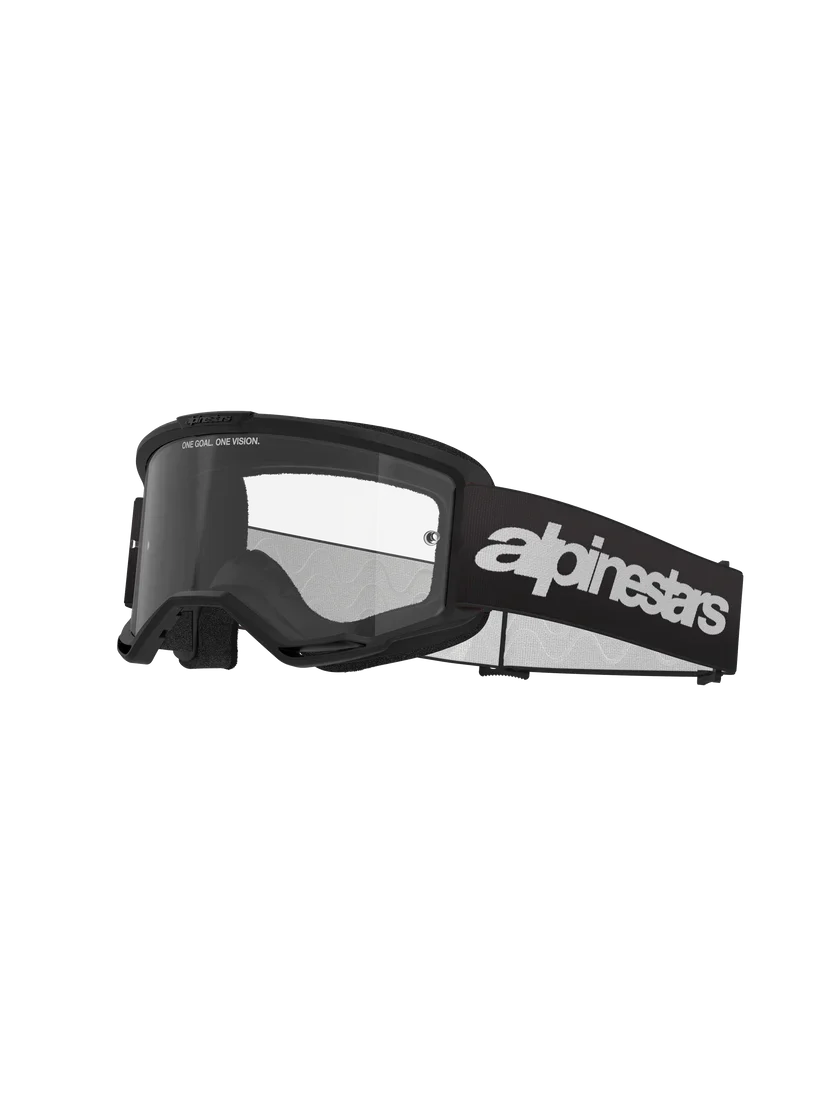 Alpinestars Vision 3 Wordmark Goggles Black - Clear Lens - Image 3