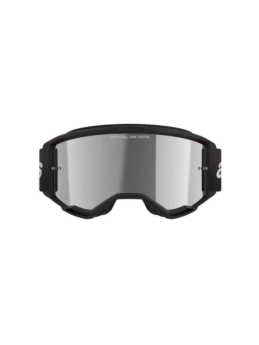 Alpinestars Vision 3 Wordmark Goggles Black - Silver Mirror Lens - Image 5