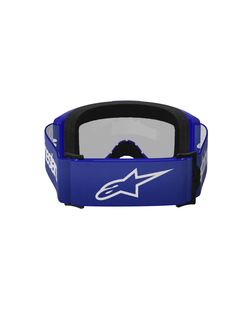 Alpinestars Vision 3 Wordmark Goggles Blue - Silver Mirror Lens - Image 4