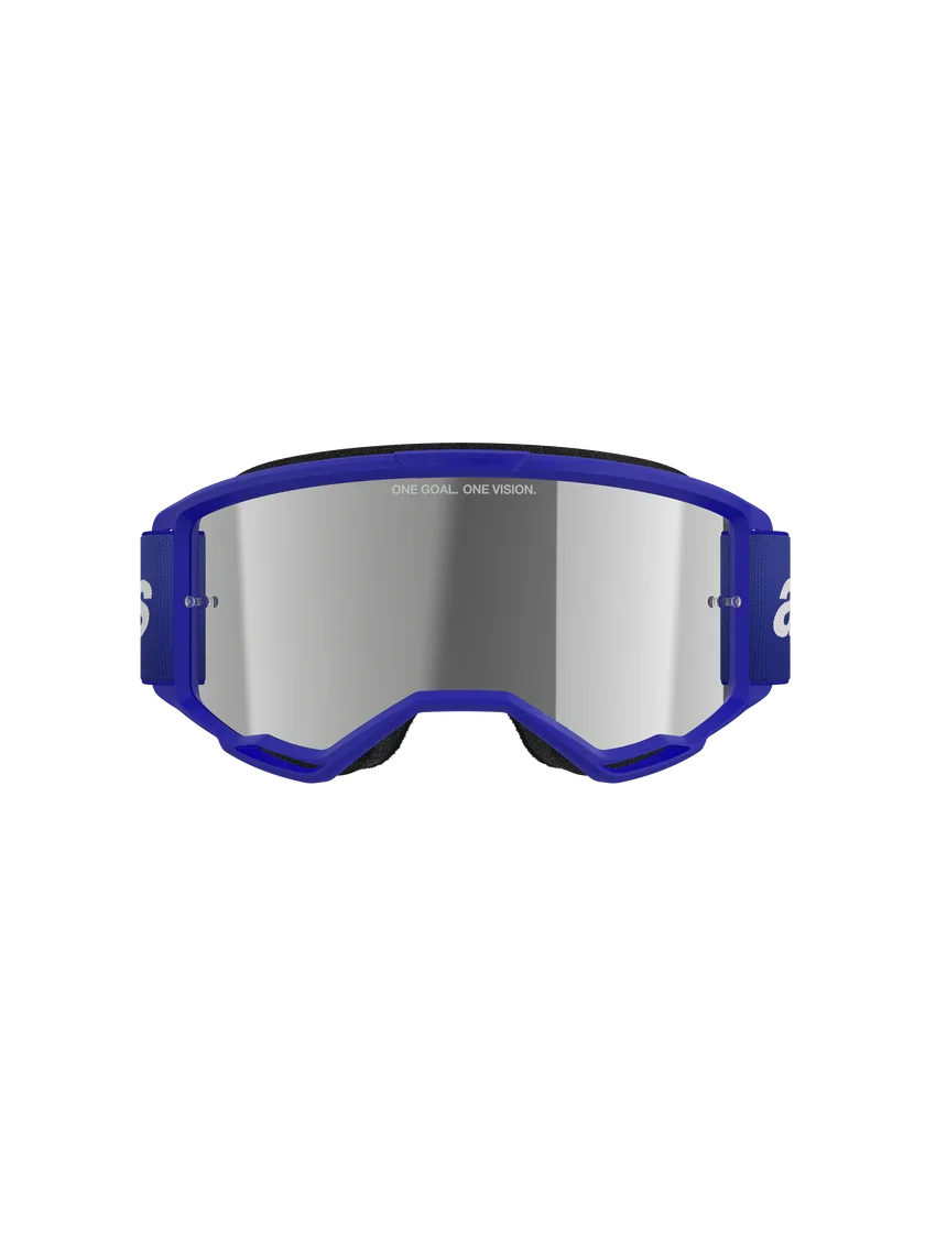 Alpinestars Vision 3 Wordmark Goggles Blue - Silver Mirror Lens - Image 5