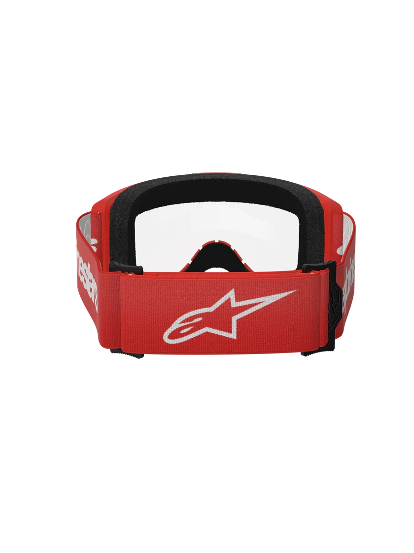 Alpinestars Vision 3 Wordmark Goggles Red - Clear Lens - Image 4