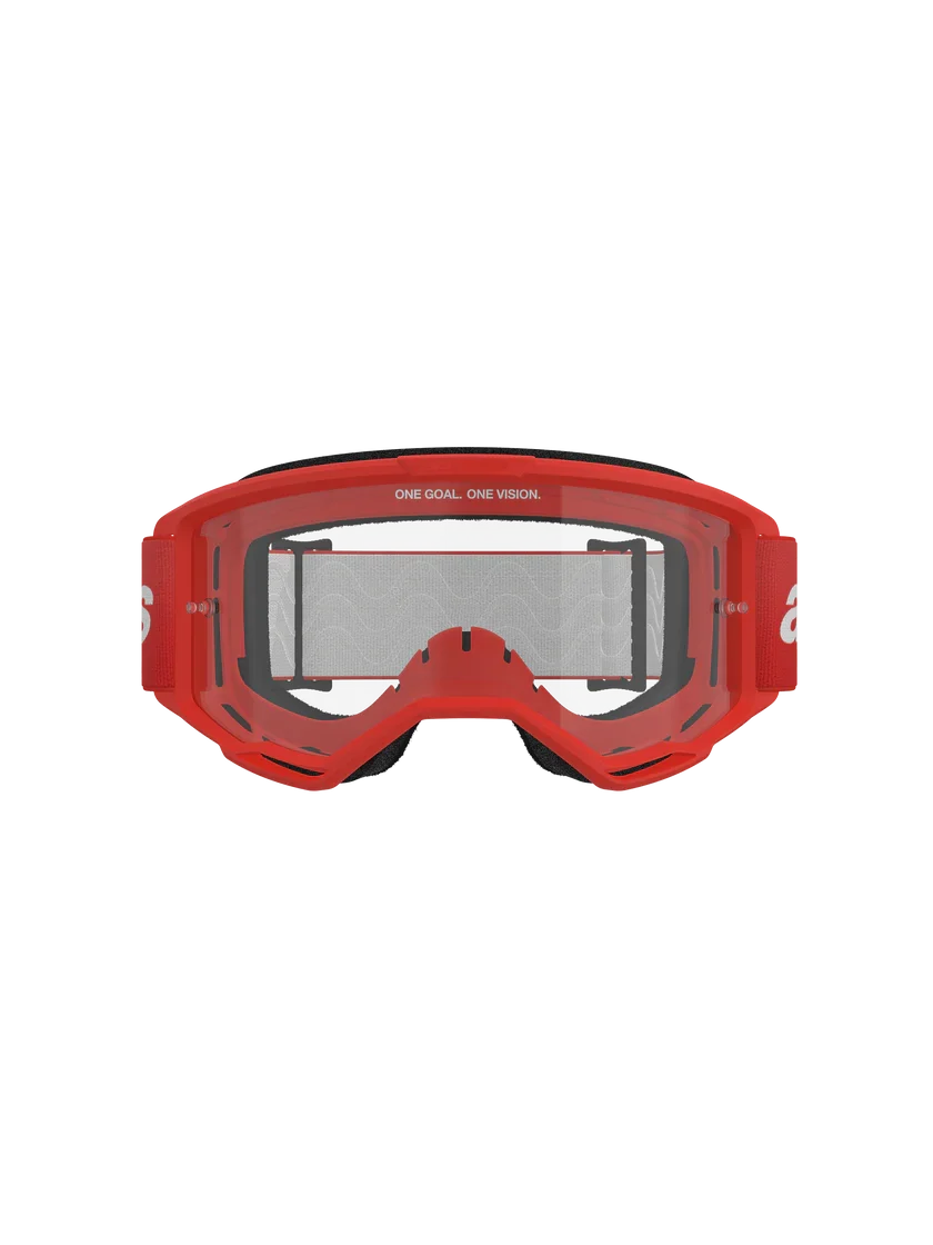 Alpinestars Vision 3 Wordmark Goggles Red - Clear Lens - Image 5