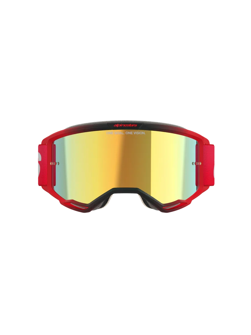 Alpinestars Vision 5 Blaze Goggles Red - Gold Mirror Lens - Image 5