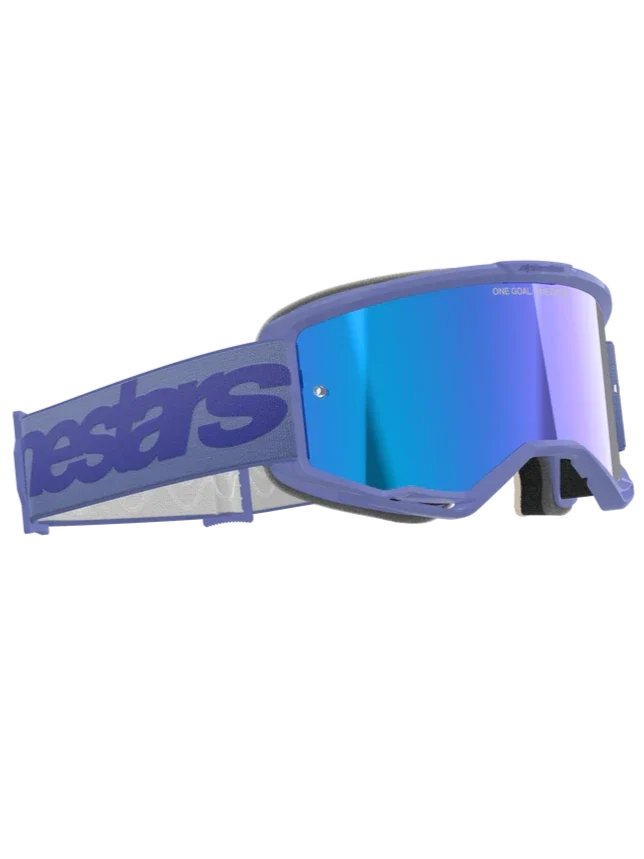 Alpinestars Vision 5 Wordmark Goggles Purple - Blue Mirror Lens - Image 2