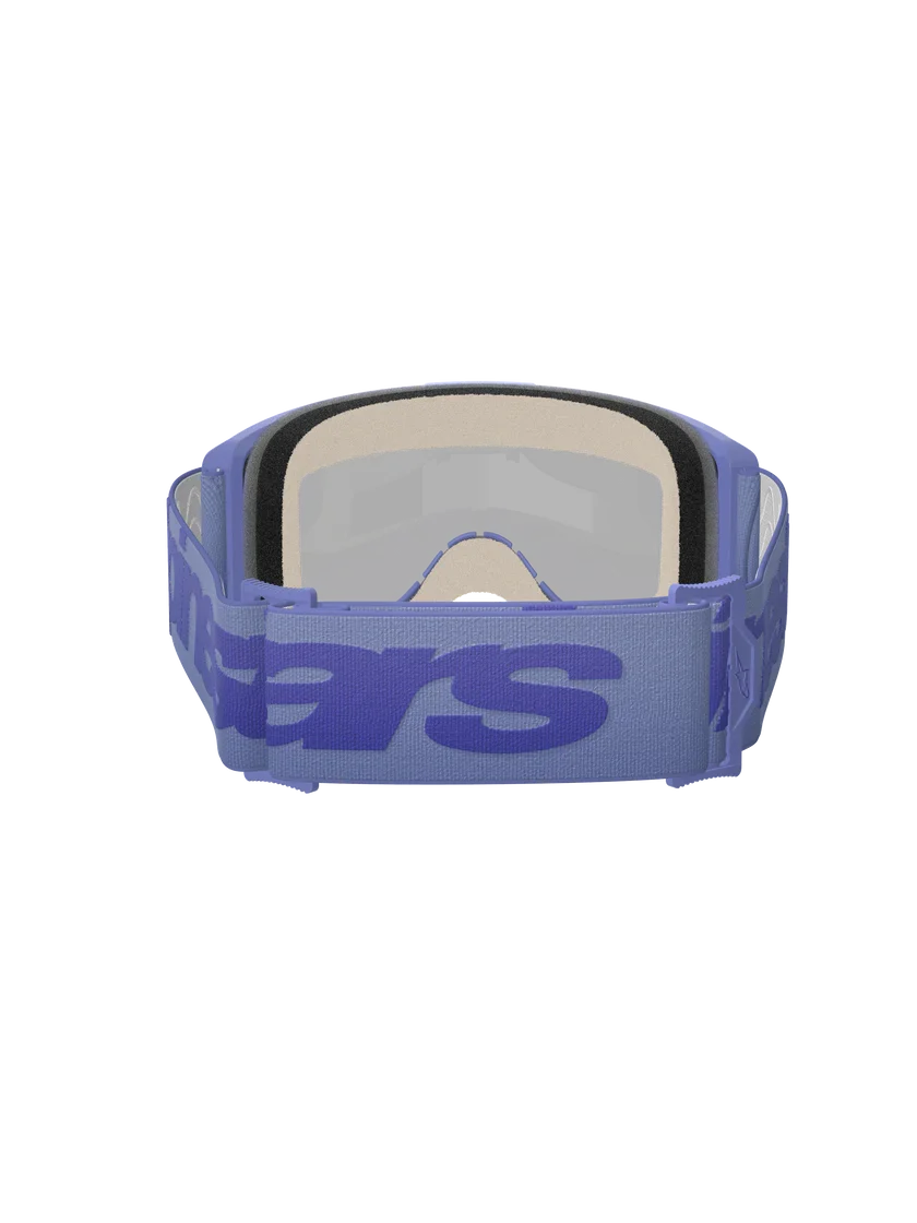 Alpinestars Vision 5 Wordmark Goggles Purple - Blue Mirror Lens - Image 4