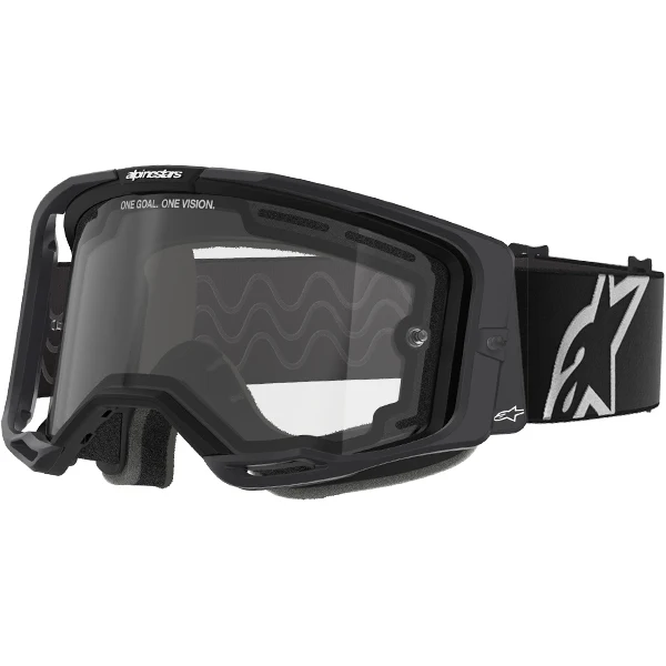 Alpinestars Vision 8 Goggles Black - Clear Lens