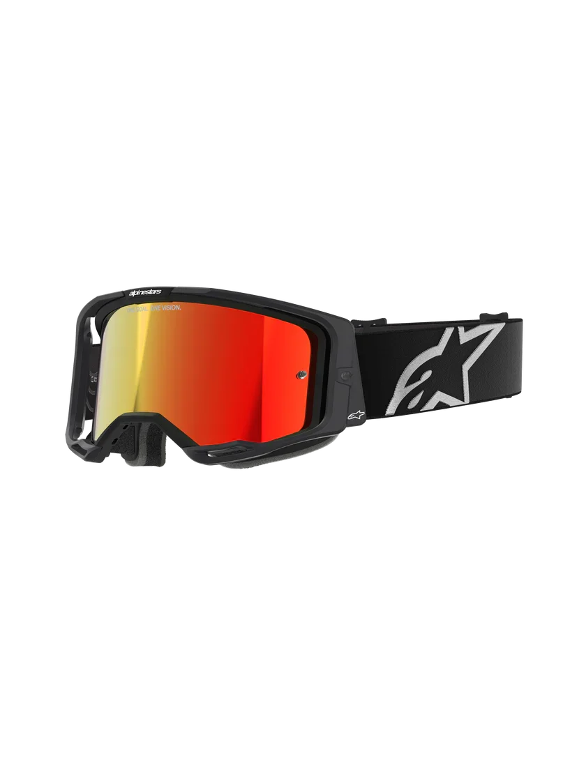 Alpinestars Vision 8 Goggles Black - Red Mirror Lens - Image 3