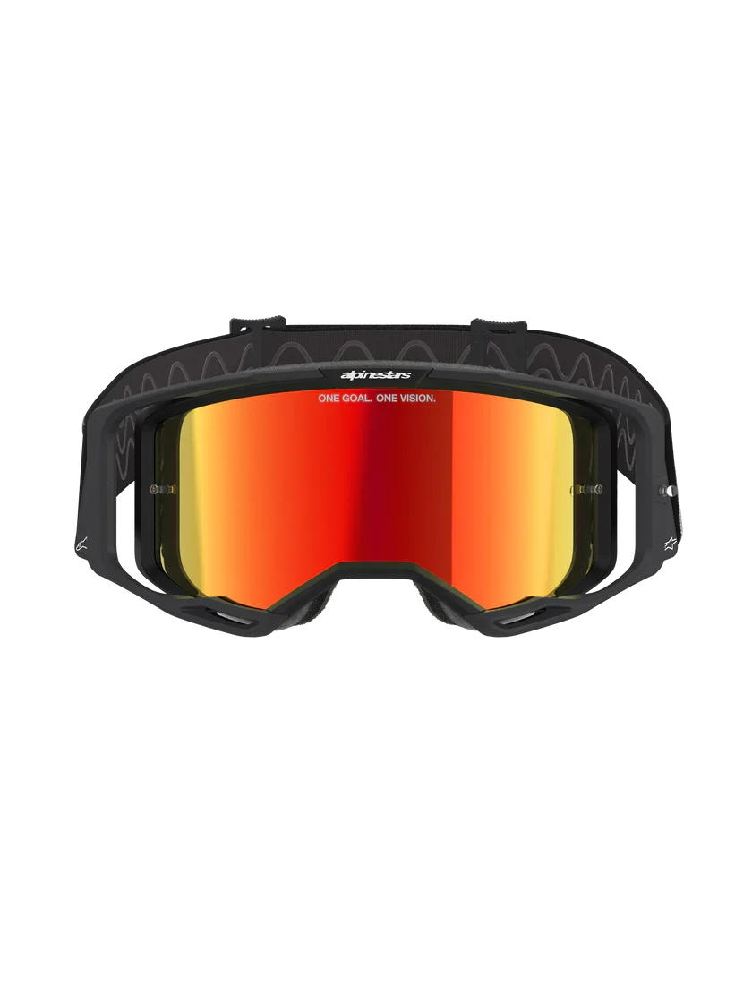 Alpinestars Vision 8 Goggles Black - Red Mirror Lens - Image 5