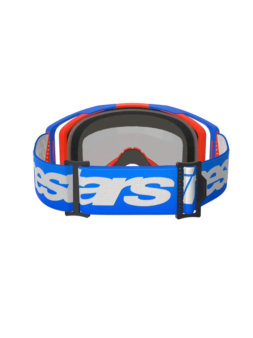 Alpinestars Vision 8 Wordmark Goggles Blue Orange - Red Mirror Lens - Image 4