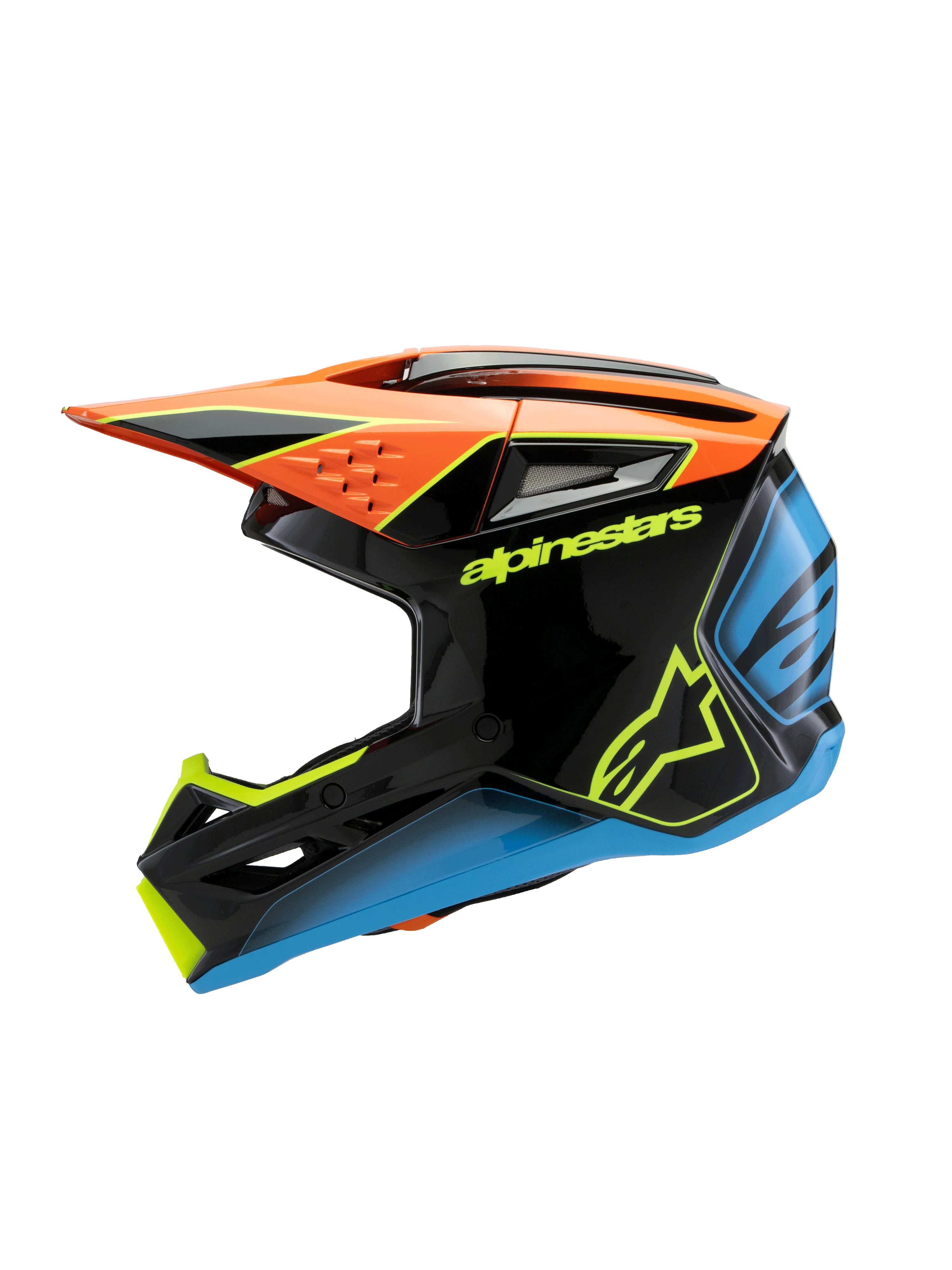 Alpinestars Youth Helmet SM3 Fray Orange Yellow Gloss - Image 3