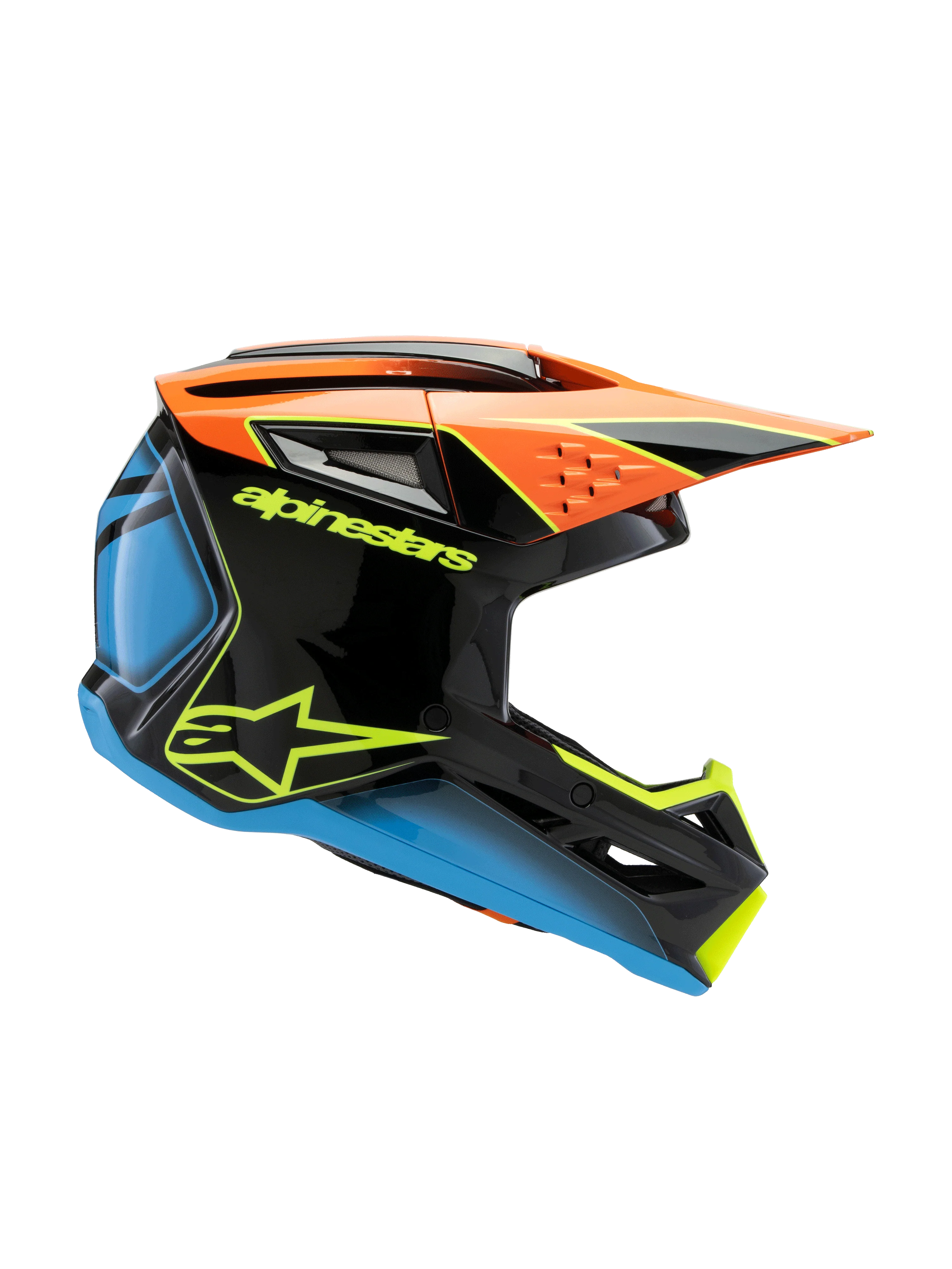 Alpinestars Youth Helmet SM3 Fray Orange Yellow Gloss - Image 4