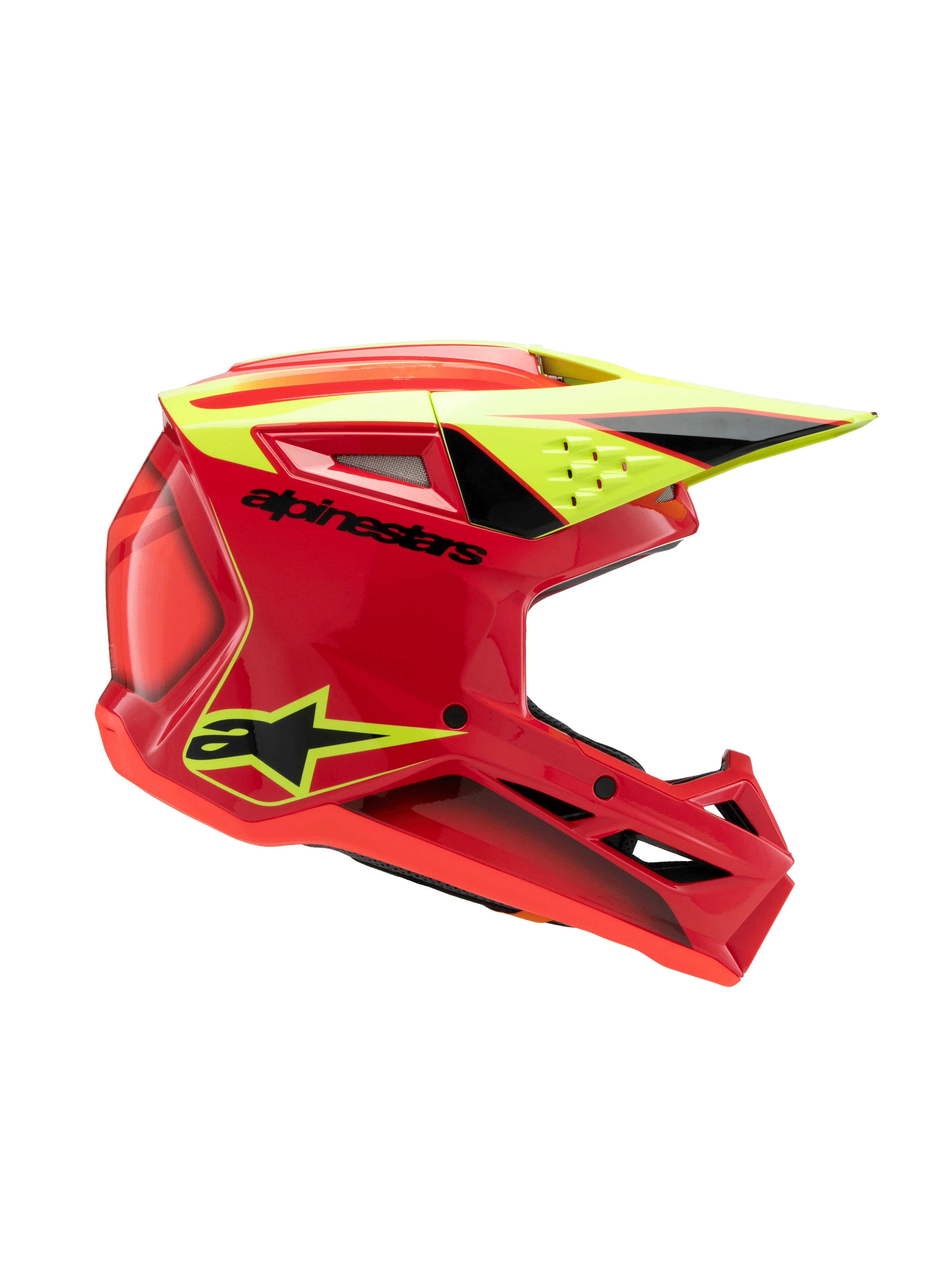 Alpinestars Youth Helmet SM3 Fray Red Yellow Black Gloss - Image 3