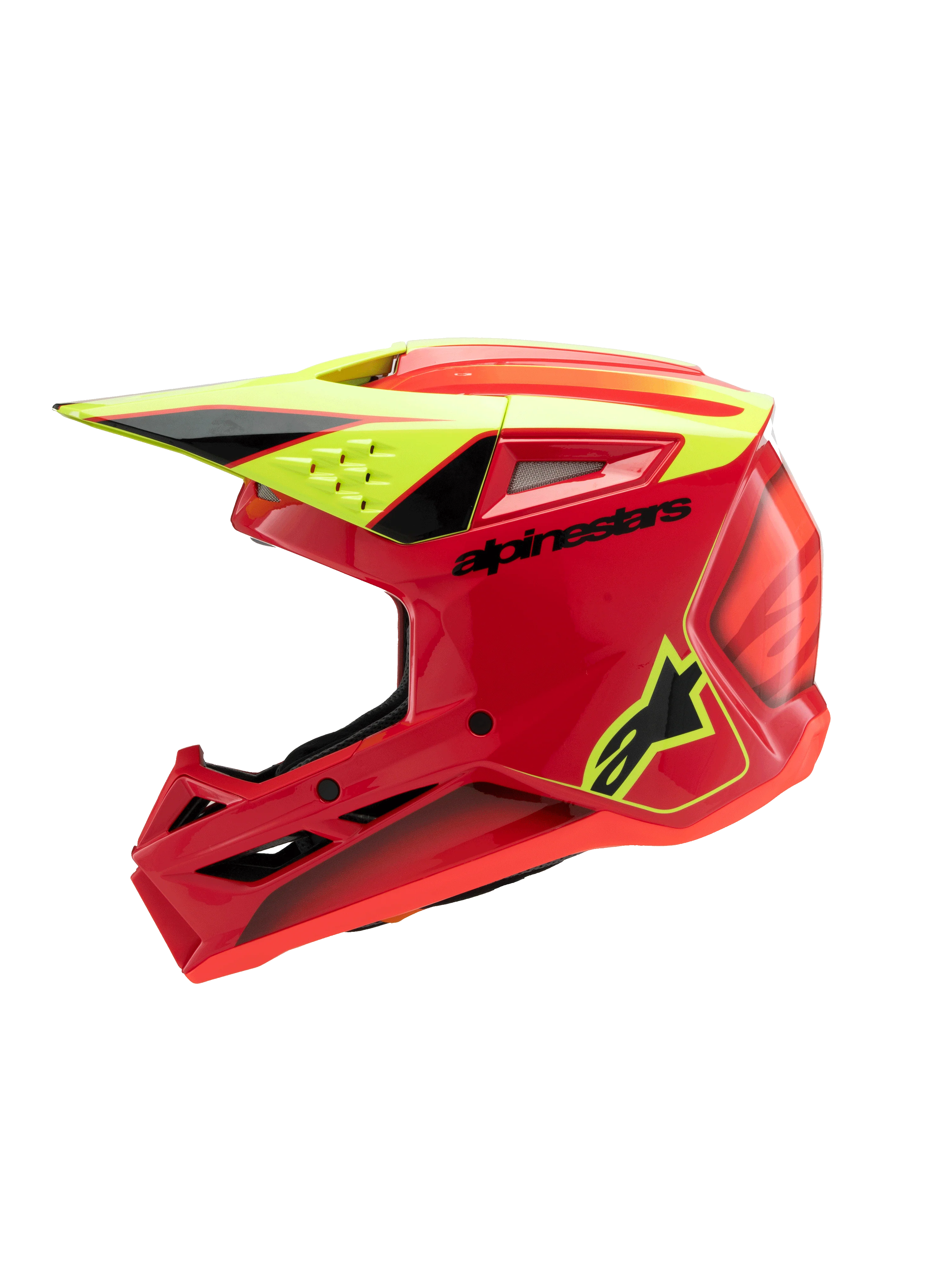 Alpinestars Youth Helmet SM3 Fray Red Yellow Black Gloss - Image 4