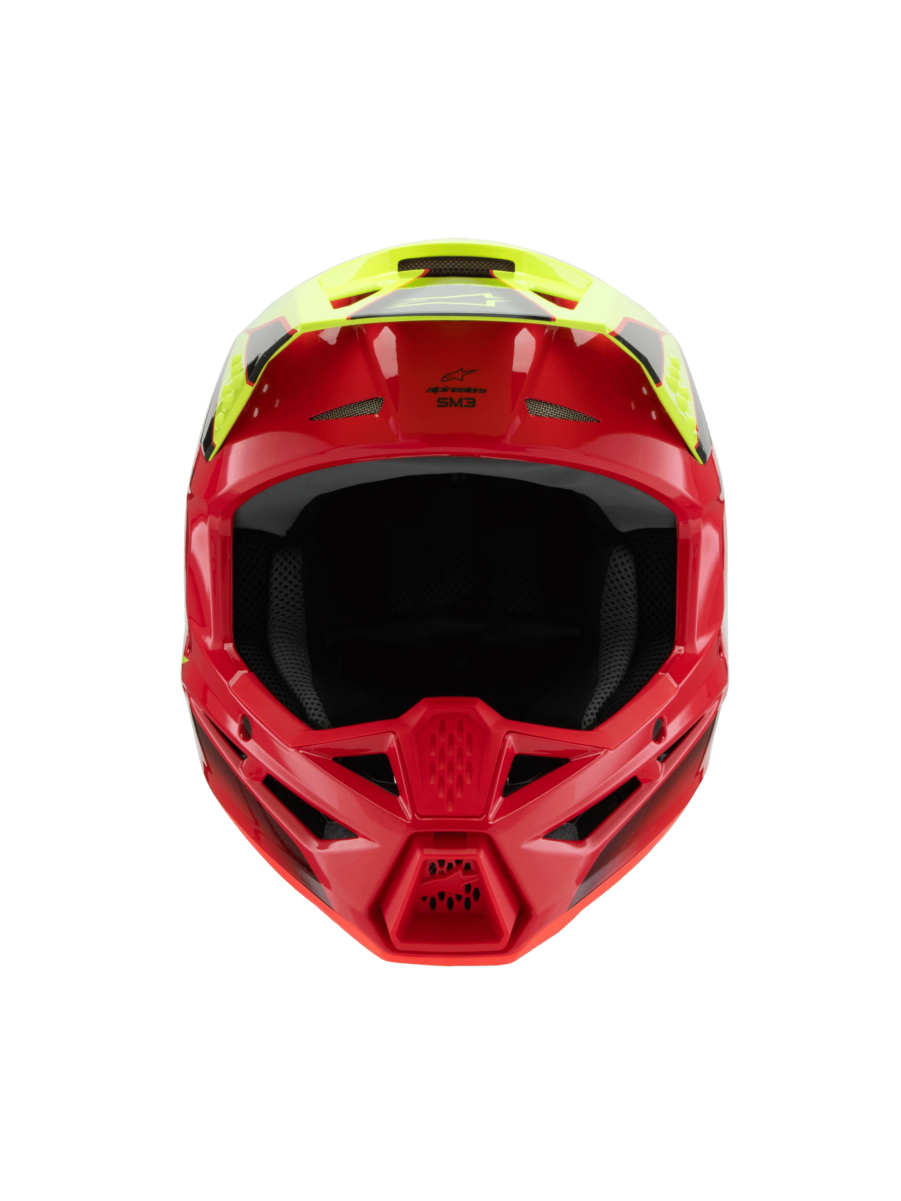 Alpinestars Youth Helmet SM3 Fray Red Yellow Black Gloss - Image 8