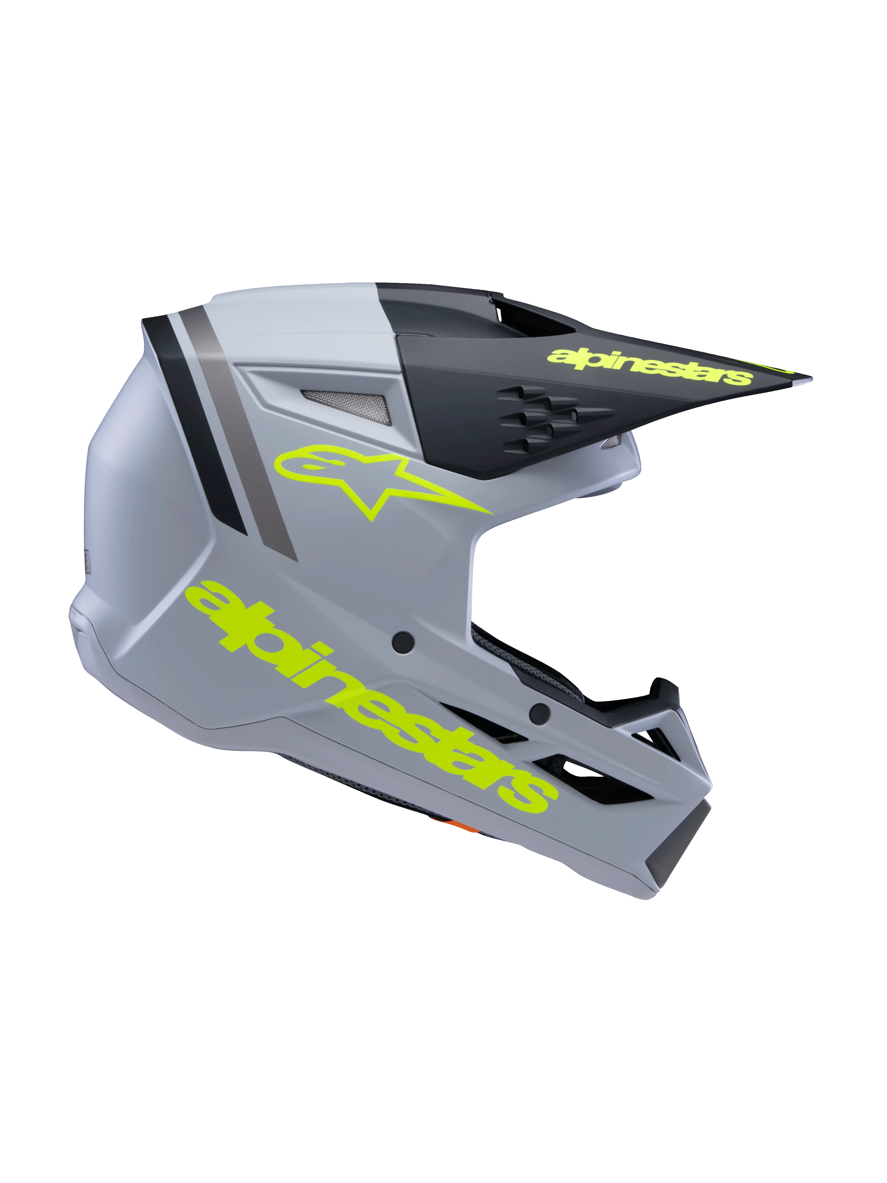 Alpinestars Youth Helmet SM3 Radium Grey Black Yellow Matte - Image 3