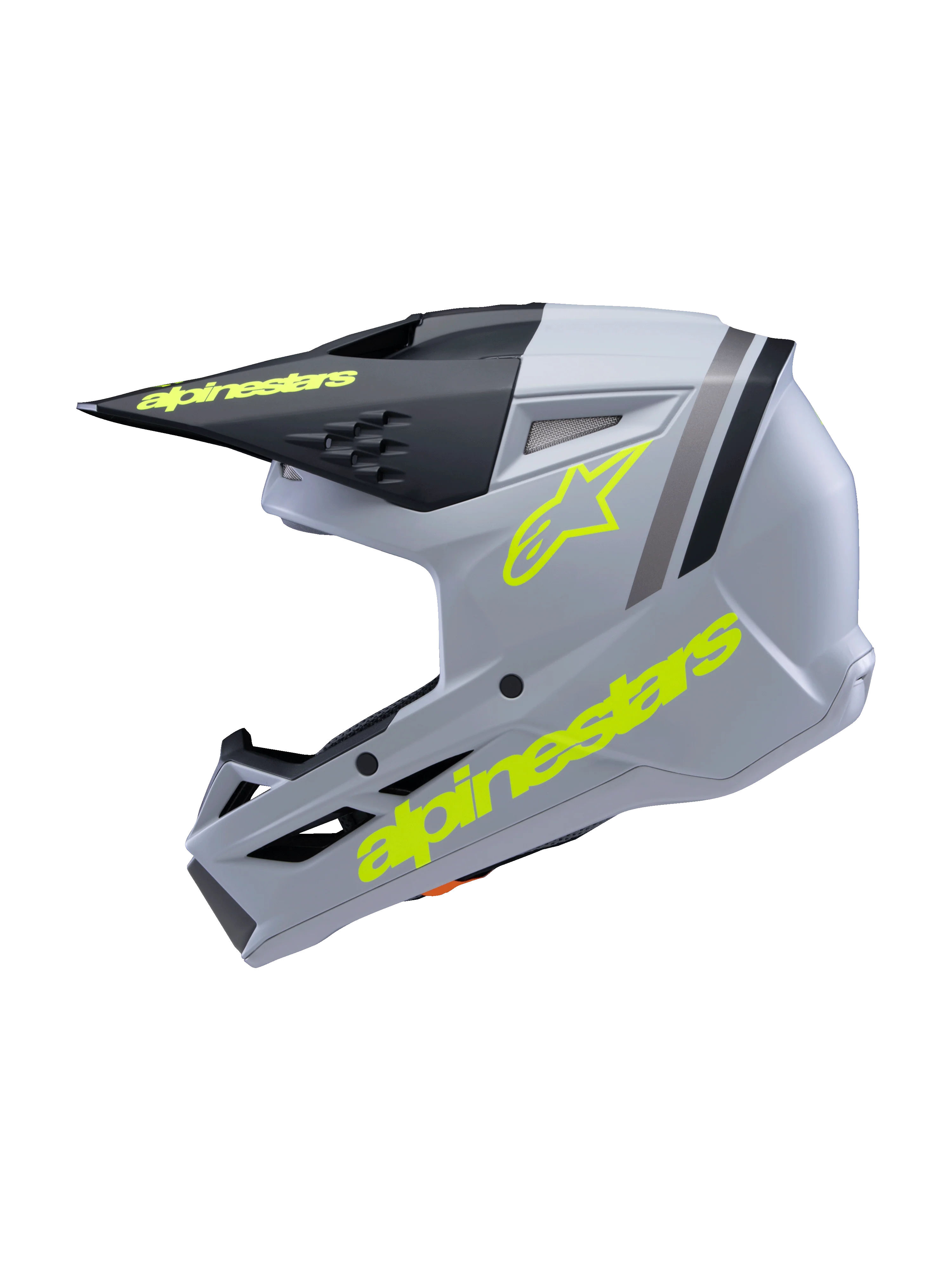 Alpinestars Youth Helmet SM3 Radium Grey Black Yellow Matte - Image 4