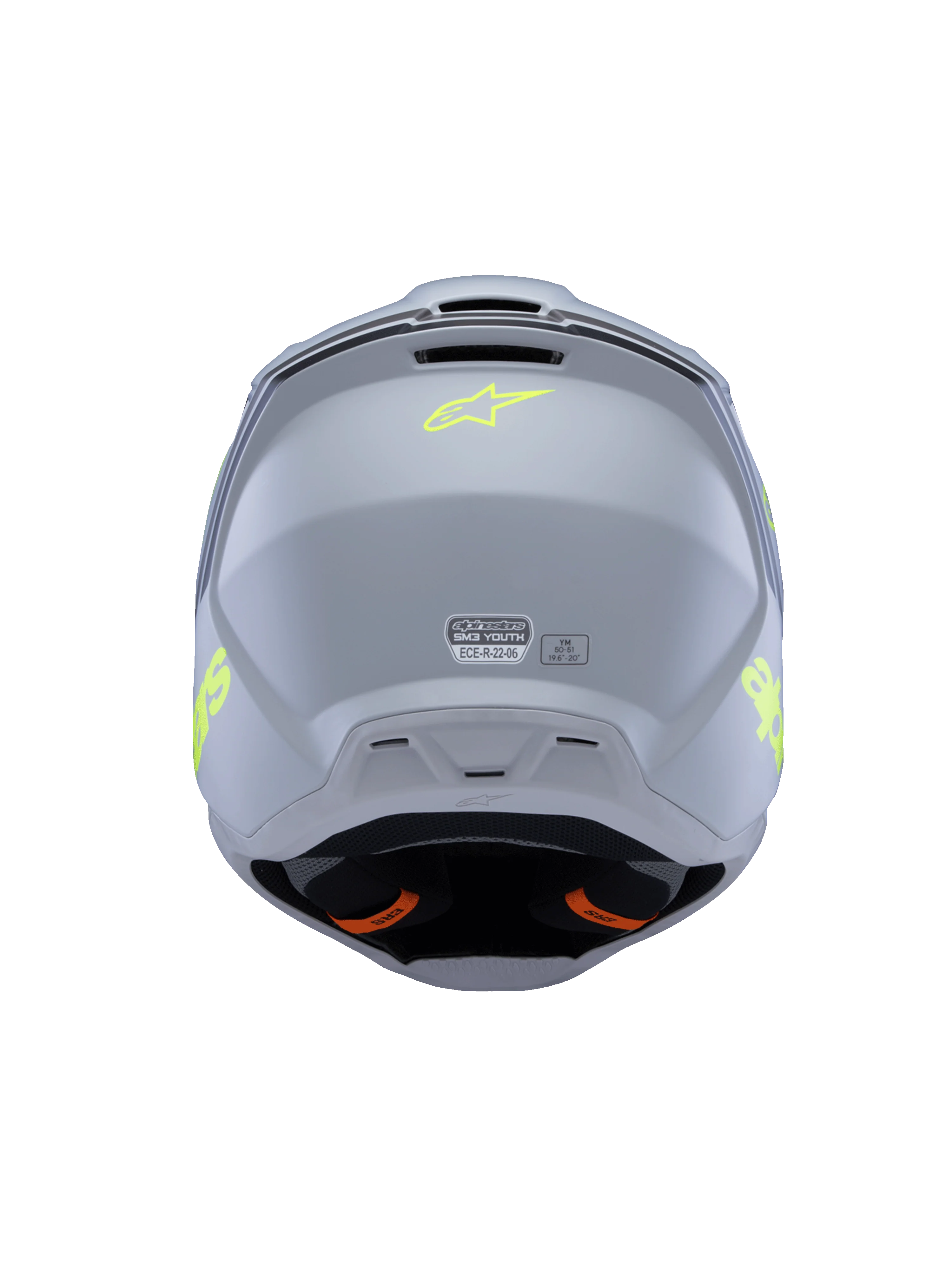 Alpinestars Youth Helmet SM3 Radium Grey Black Yellow Matte - Image 6