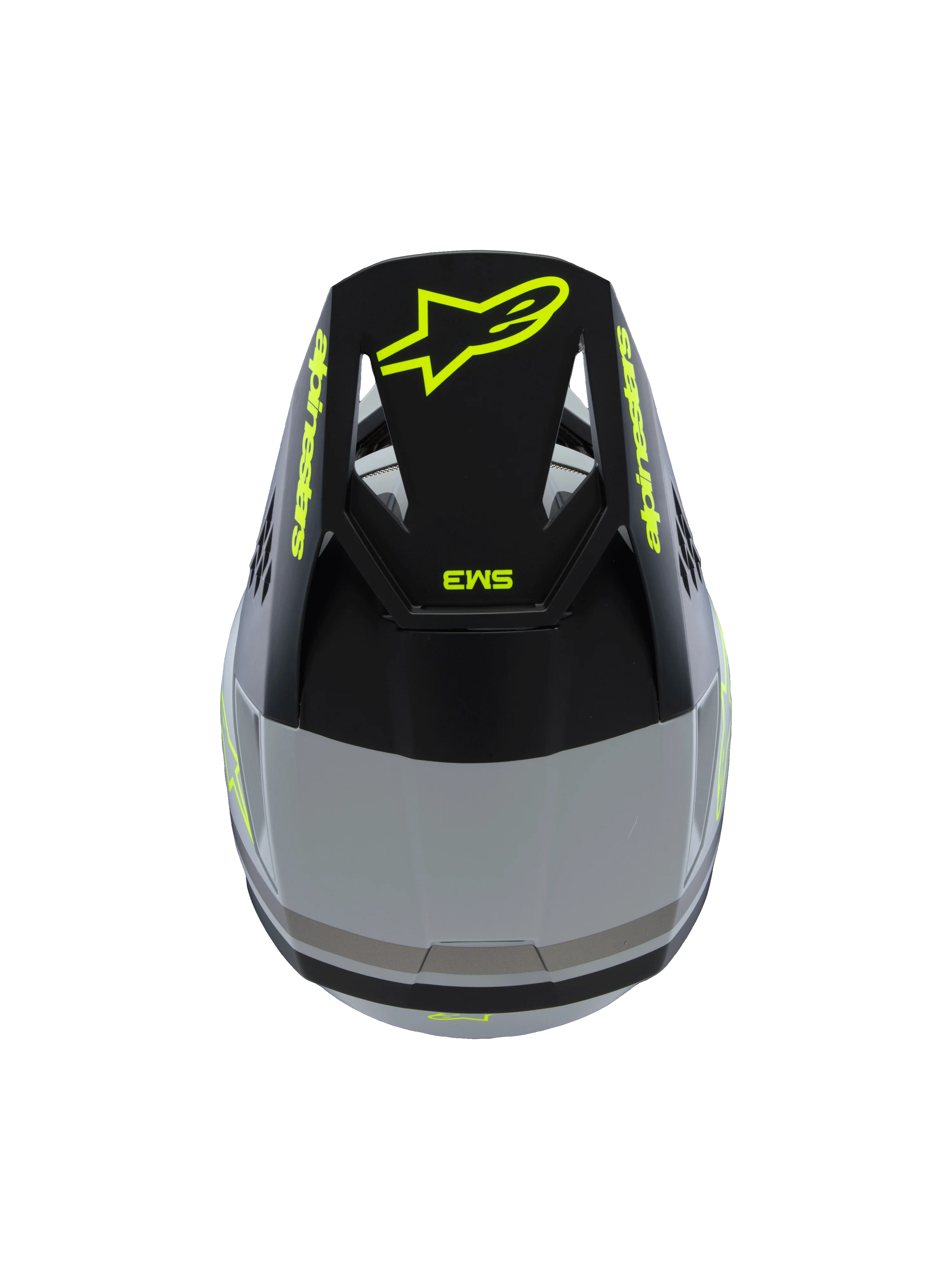 Alpinestars Youth Helmet SM3 Radium Grey Black Yellow Matte - Image 7