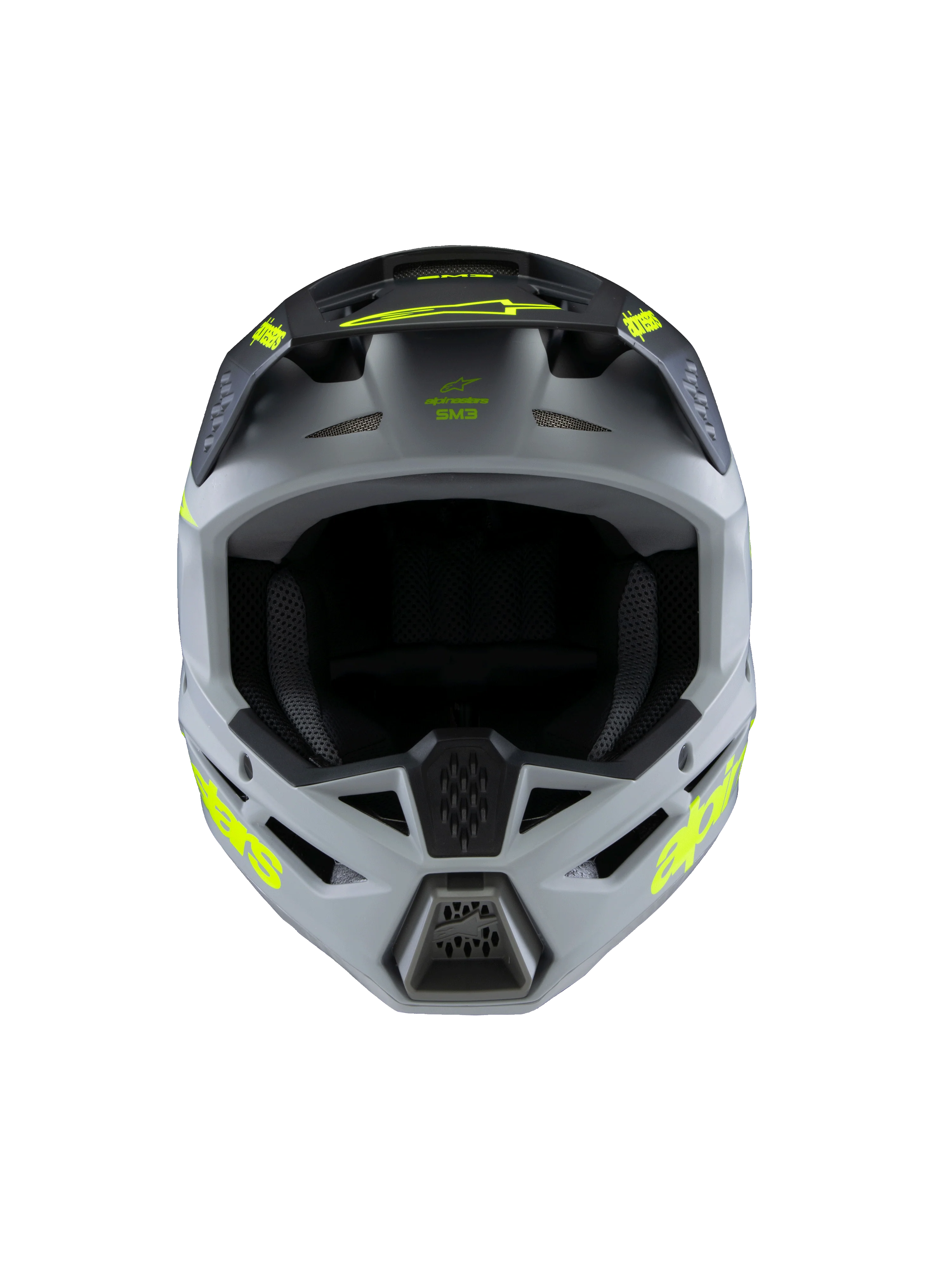 Alpinestars Youth Helmet SM3 Radium Grey Black Yellow Matte - Image 8