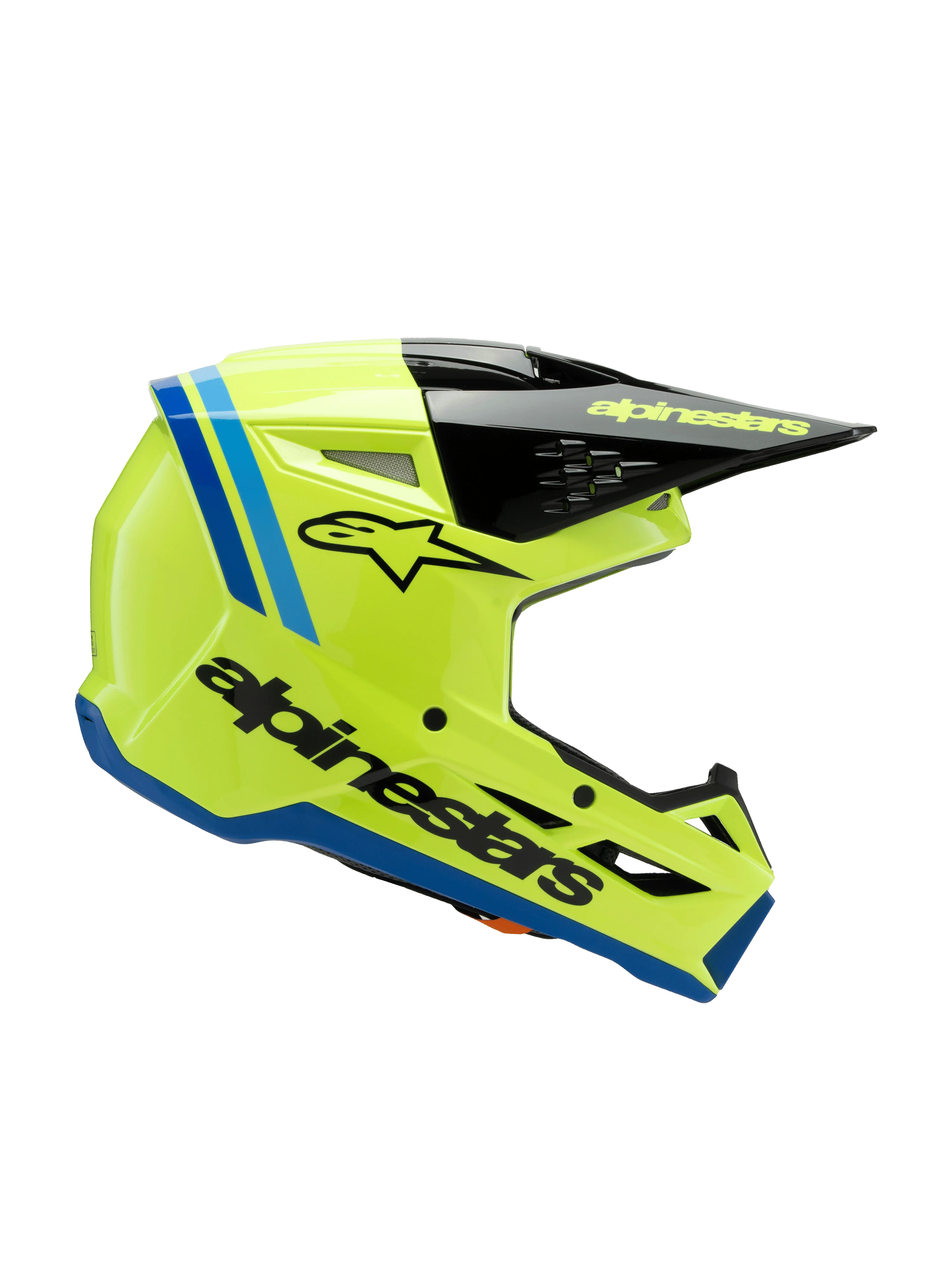 Alpinestars Youth Helmet SM3 Radium Yellow Black Blue - Image 3