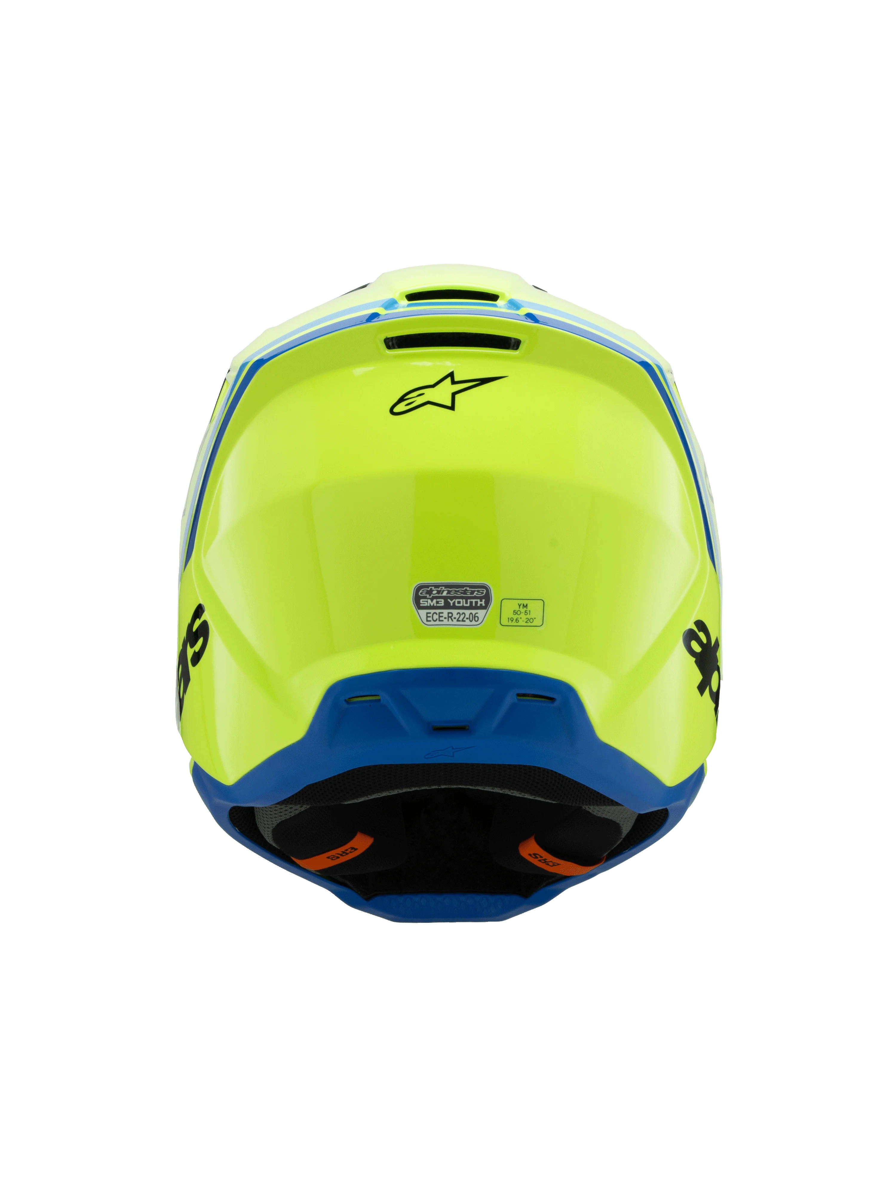 Alpinestars Youth Helmet SM3 Radium Yellow Black Blue - Image 6