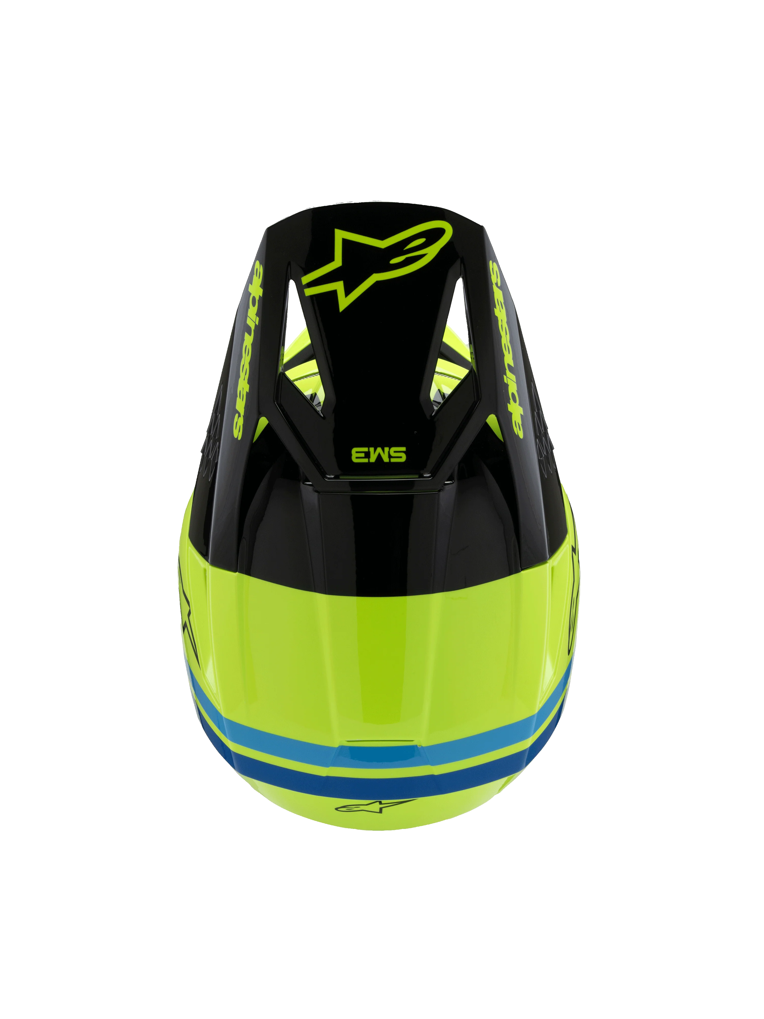 Alpinestars Youth Helmet SM3 Radium Yellow Black Blue - Image 7