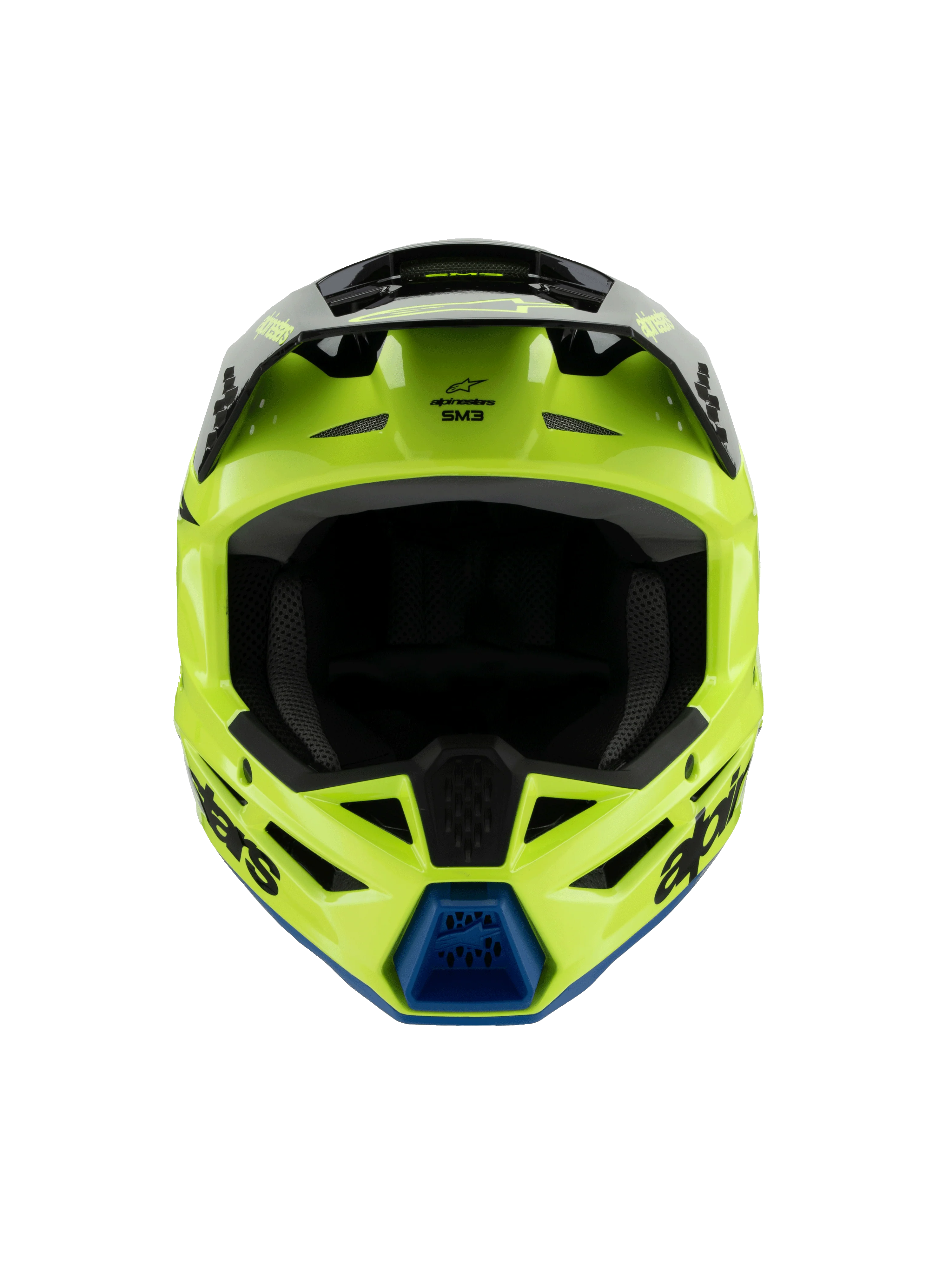 Alpinestars Youth Helmet SM3 Radium Yellow Black Blue - Image 8