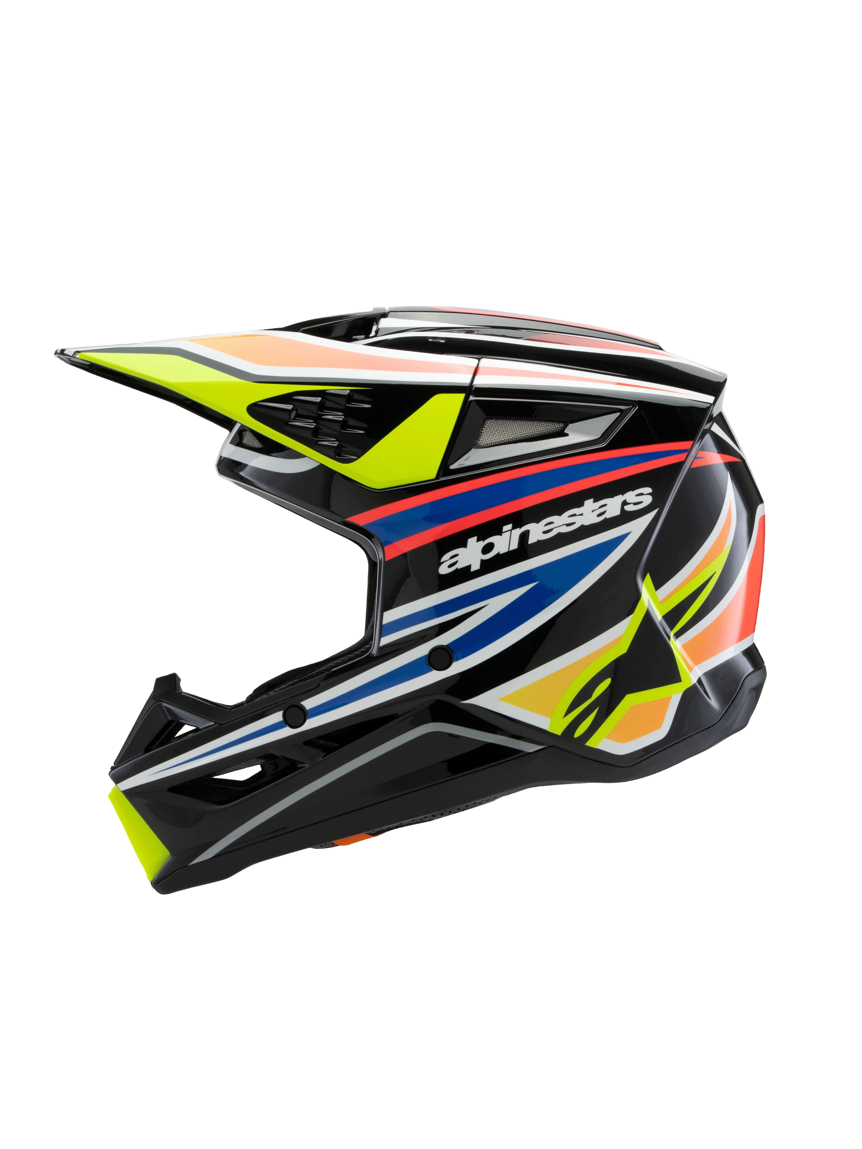 Alpinestars Youth Helmet SM3 Wurx Black Yellow Blue Red - Image 3