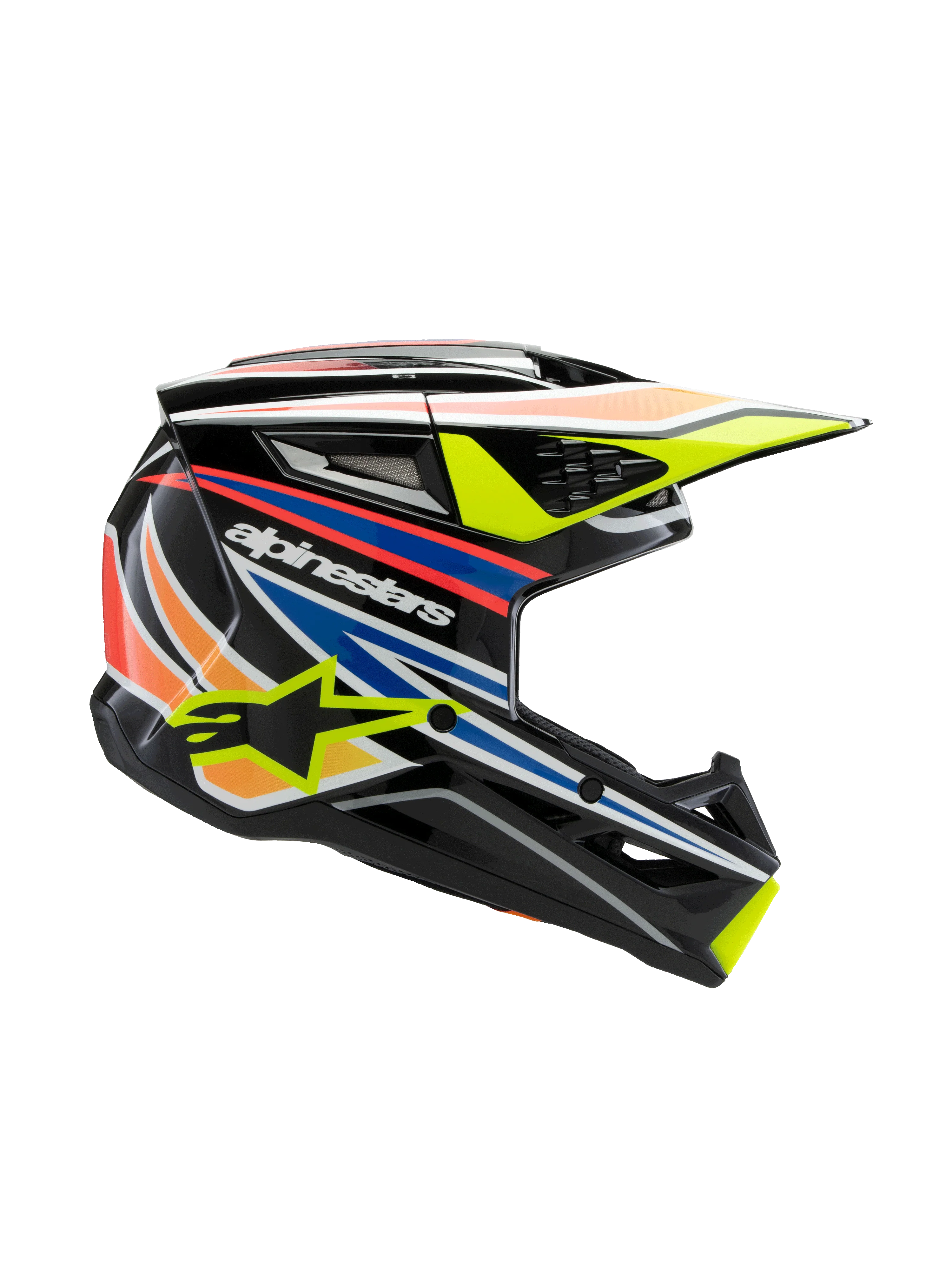 Alpinestars Youth Helmet SM3 Wurx Black Yellow Blue Red - Image 4