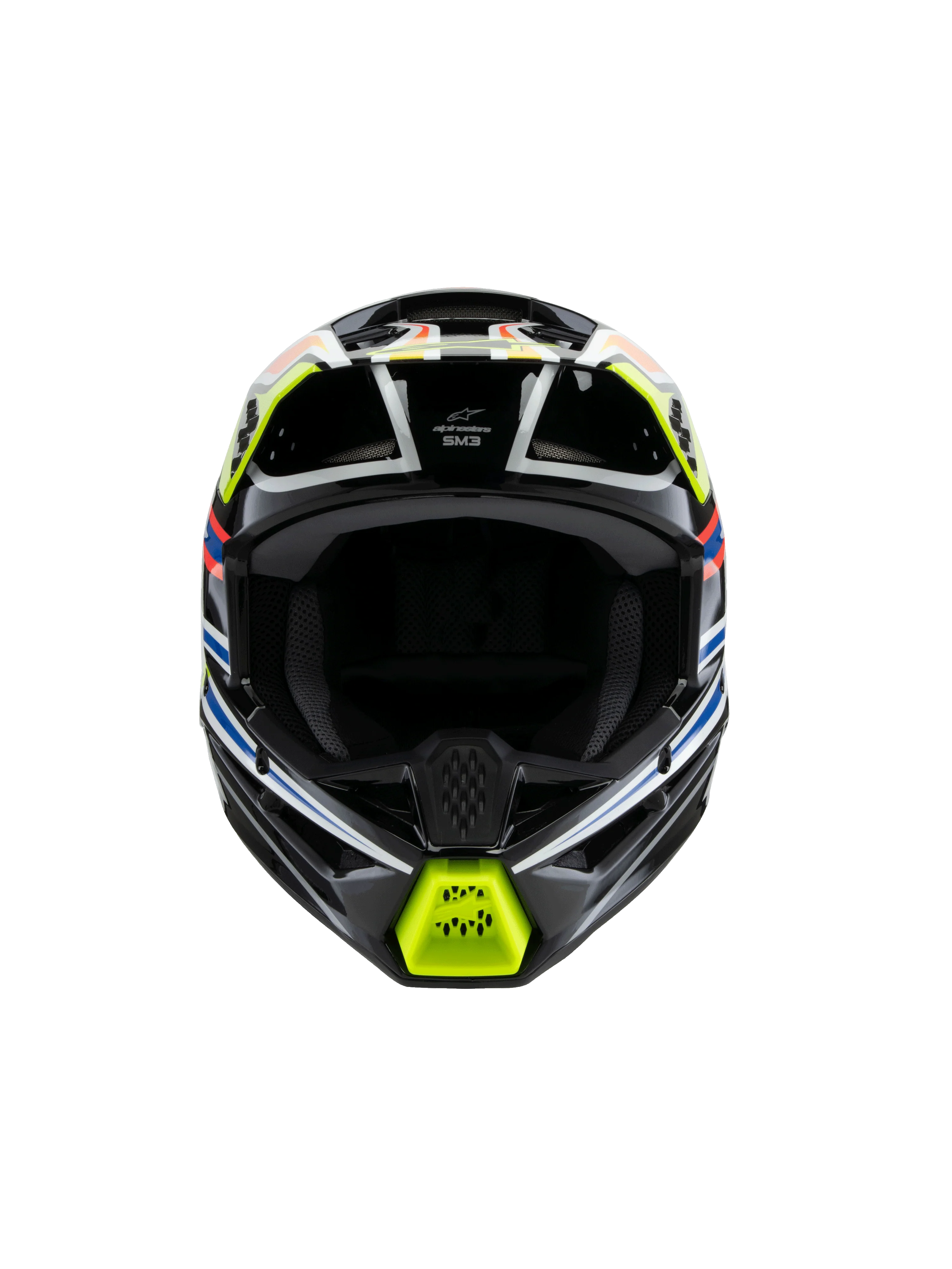Alpinestars Youth Helmet SM3 Wurx Black Yellow Blue Red - Image 8