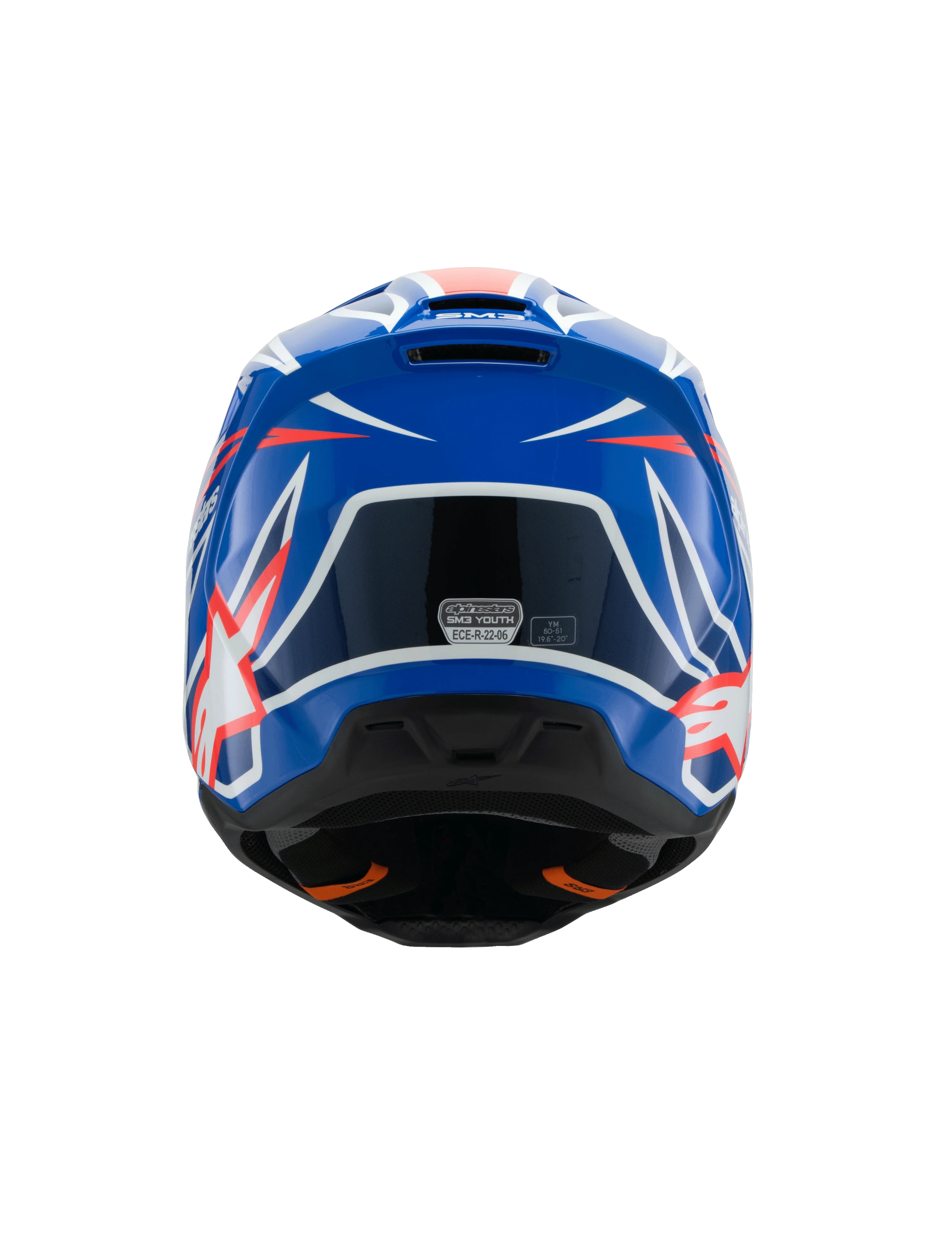 Alpinestars Youth Helmet SM3 Wurx Blue Red White - Image 6