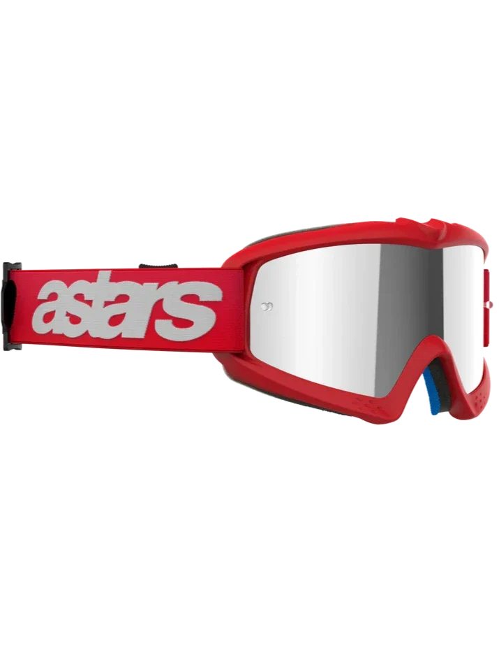 Alpinestars Vision Youth Blaze Goggles Red - Silver Mirror Lens - Image 3