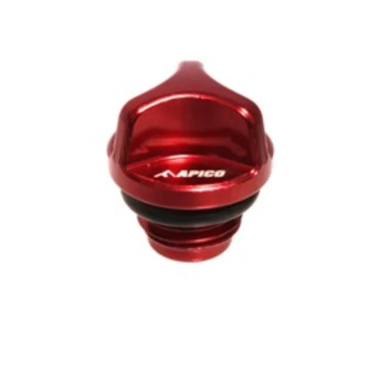 Apico Aluminium Oil Fill Plug - Honda - Red - Image 2