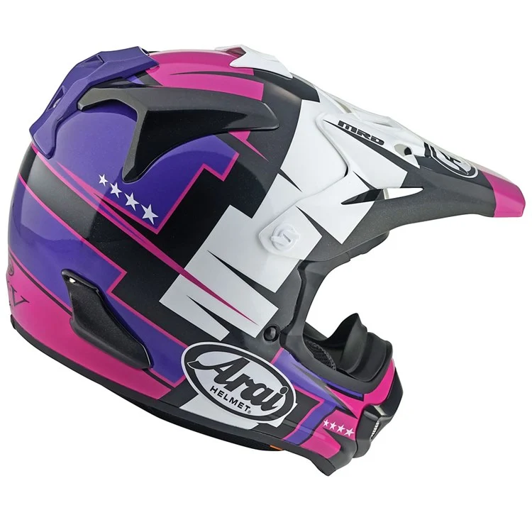 Arai Helmet MX-V Evo Battle Purple - Image 3