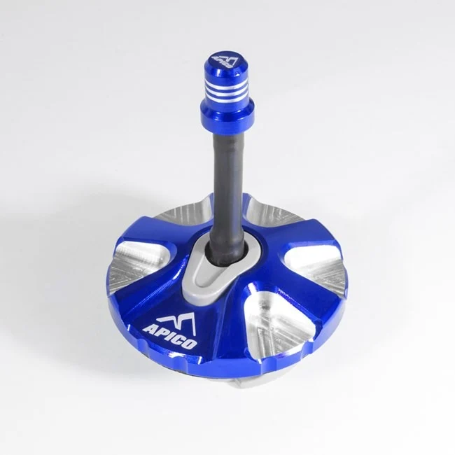 Apico Blue Alloy Fuel Cap with Breather Pipe - Husqvarna