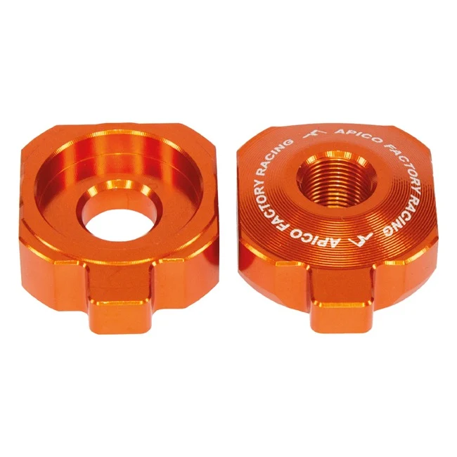 Apico Aluminium Axle Blocks - KTM -Orange