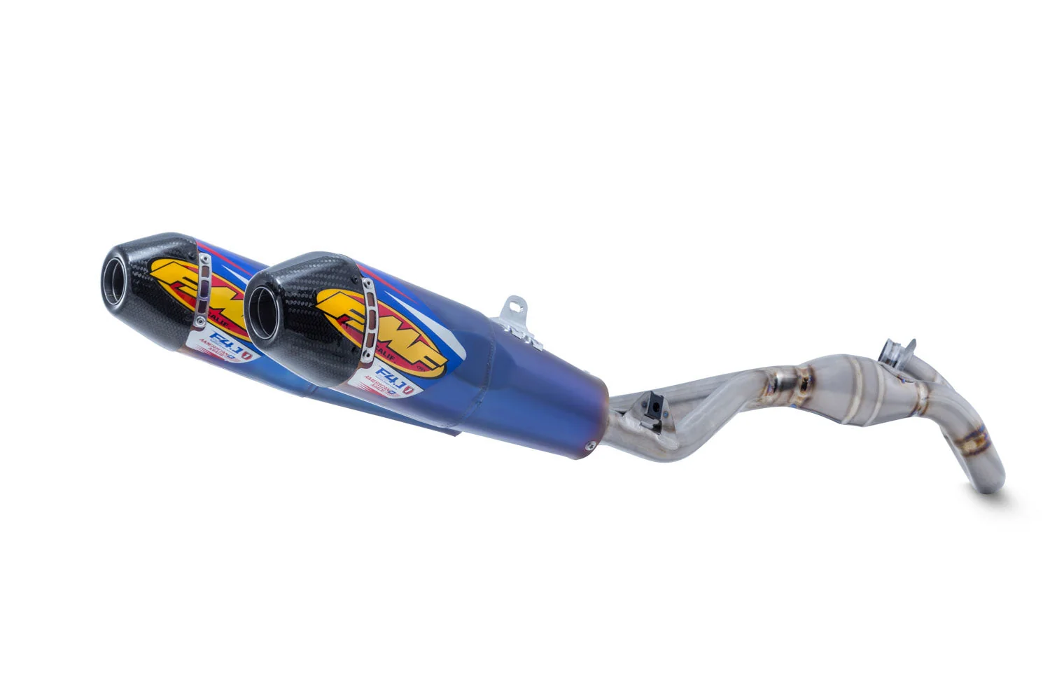 FMF Factory Blue Titanium 4.1 Dual Exhaust System Honda CRF - Image 2