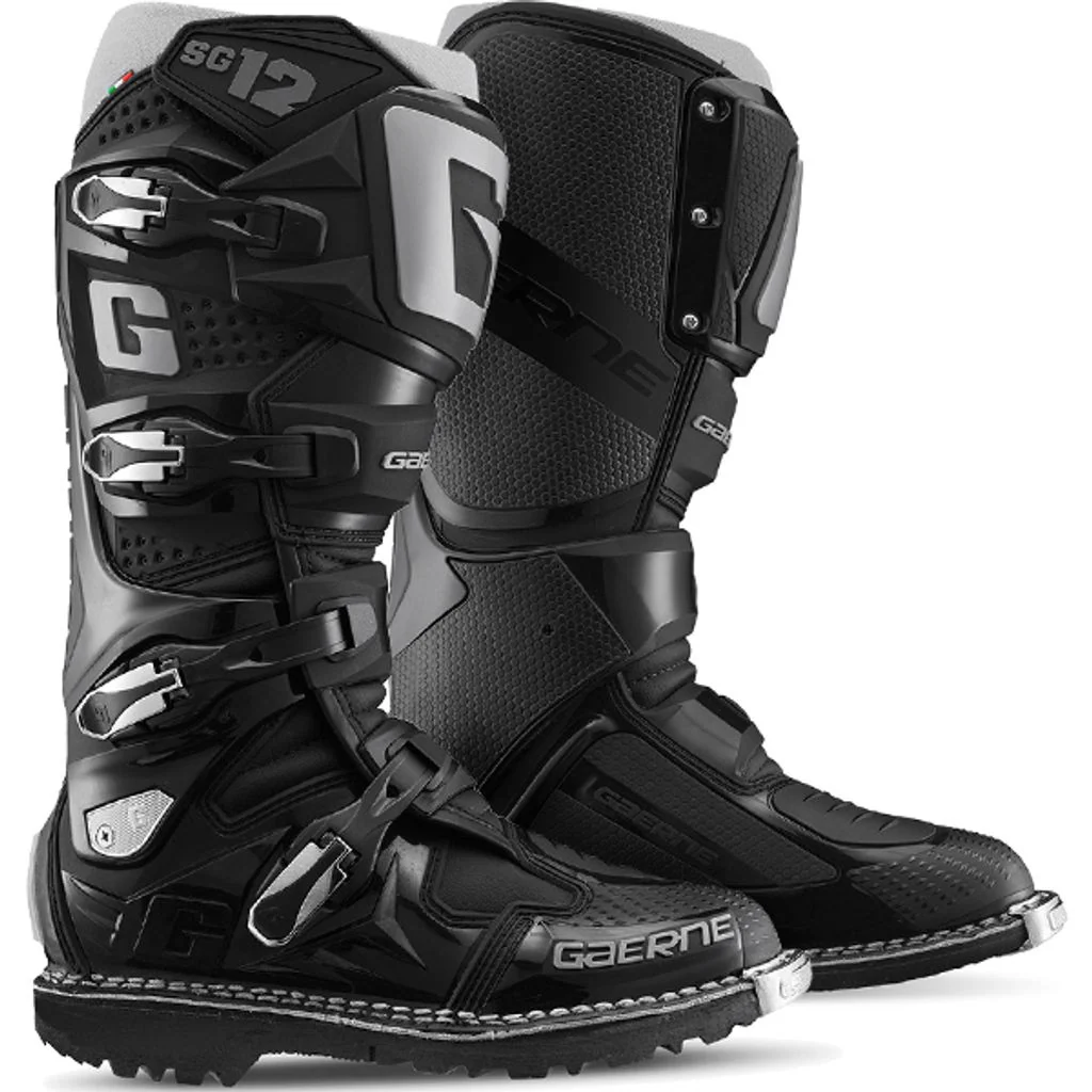 Gaerne SG12 Black Grey Enduro Anti Slip Boots