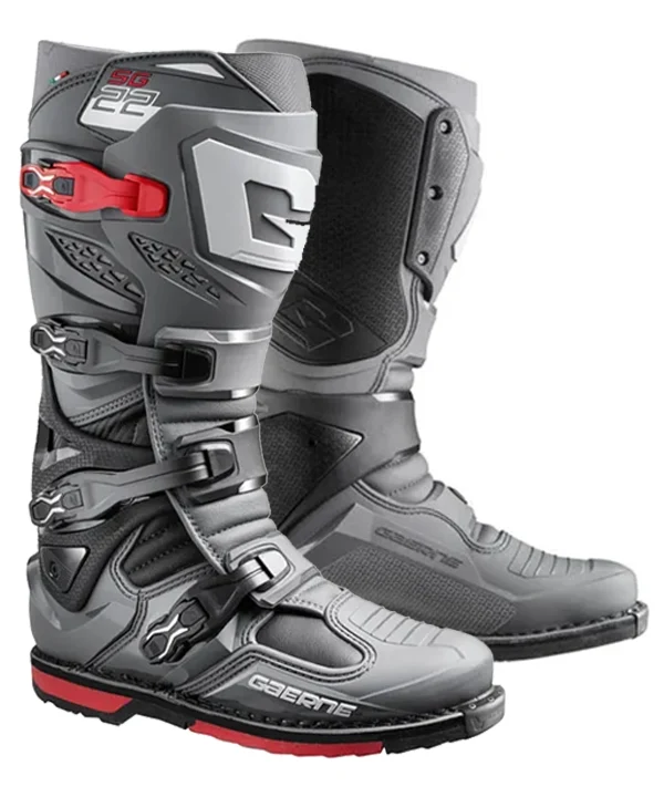 Gaerne SG22 Anthracite Black Red Motocross Boots - Image 2