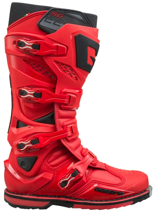 Gaerne SG22 Anthracite Red Motocross Boots - Image 2