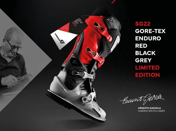 Gaerne SG22 Gore-Tex Enduro Ltd Editon Boot - Red Black Grey - Image 8
