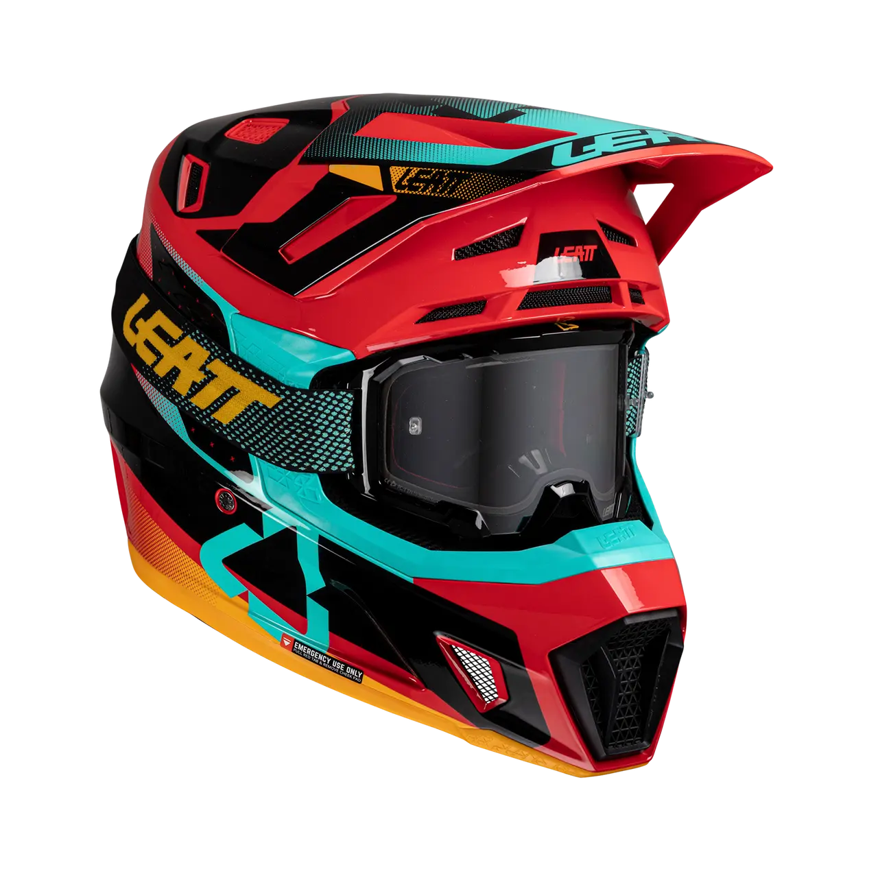 2025 Leatt 7.5 V25 Red Helmet with 4.5 Goggle - Image 2