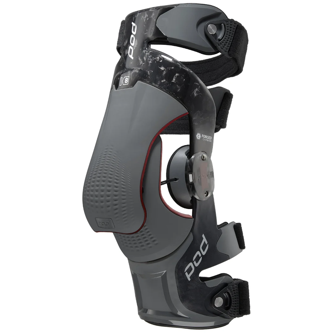 POD K8 3.0 Carbon Motocross Knee Braces Grey - Image 6