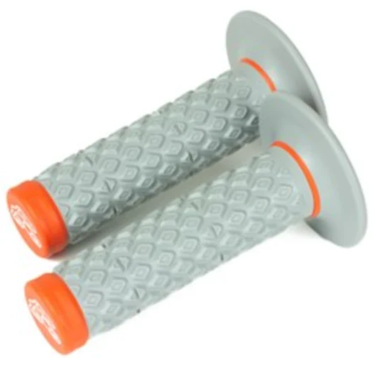 Renthal Dual Compound Ergodiamond Enduro Motocross grips - Orange Grey