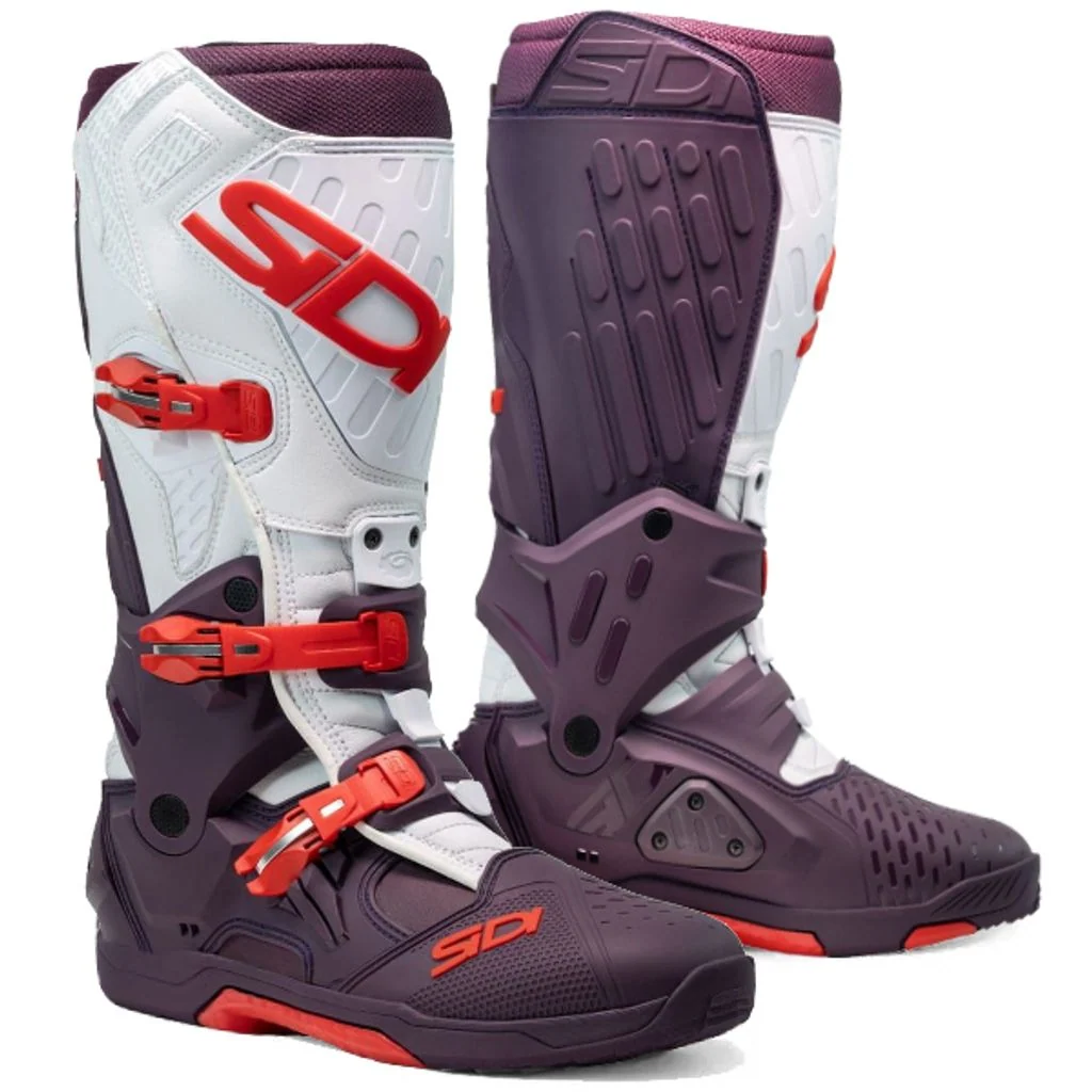 Sidi CrossAir White Wine Motocross Boots