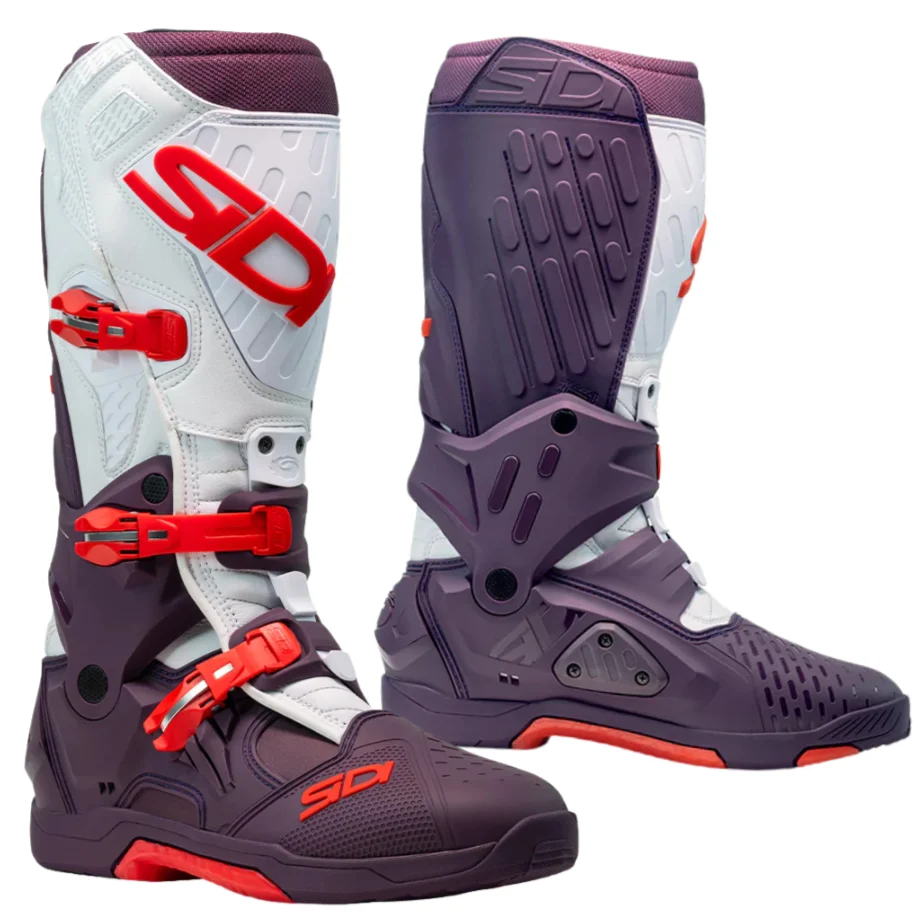 Sidi CrossAir White Wine Motocross Boots - Image 2