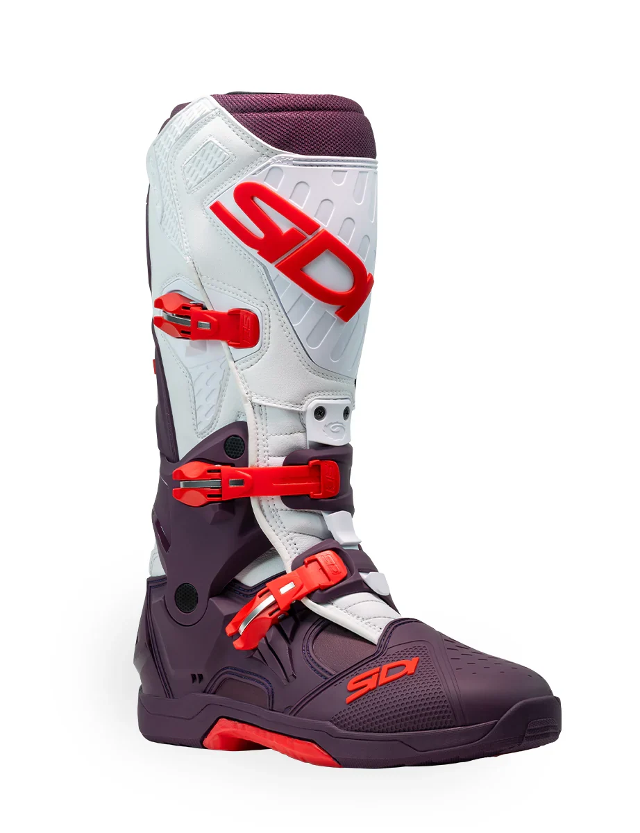 Sidi CrossAir White Wine Motocross Boots - Image 3