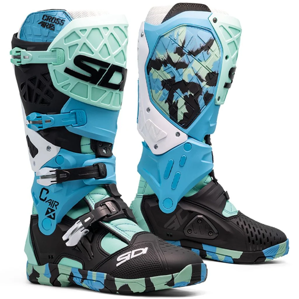 Sidi CrossAir X Messy Cyan Motocross Boots